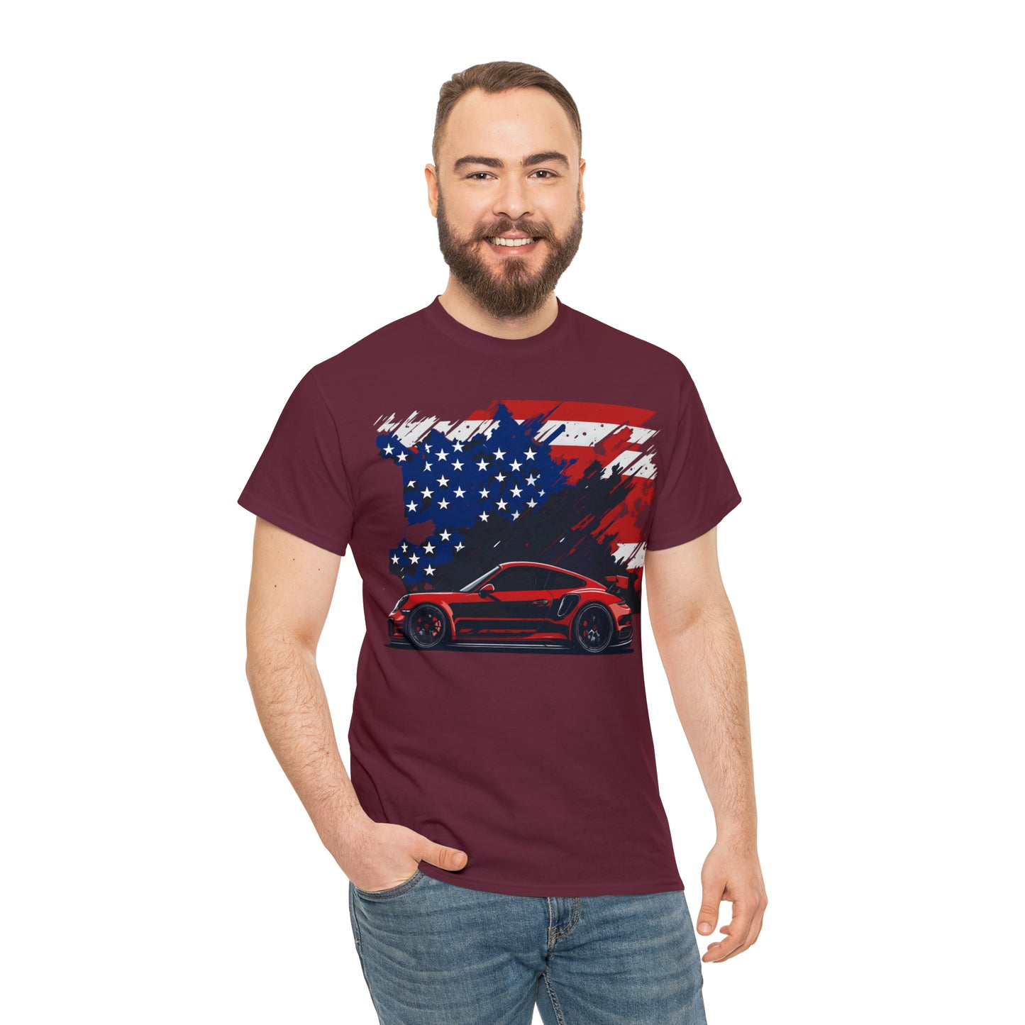 US FLAG RED Unisex Heavy Cotton Tee