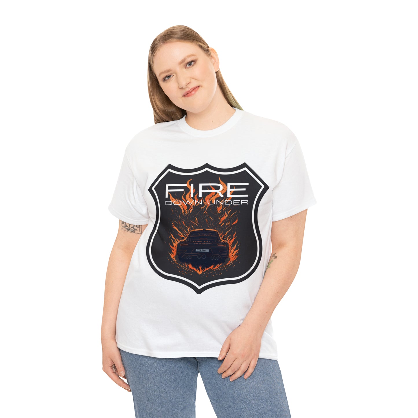 FIRE DOWN UNDER Unisex Heavy Cotton Tee