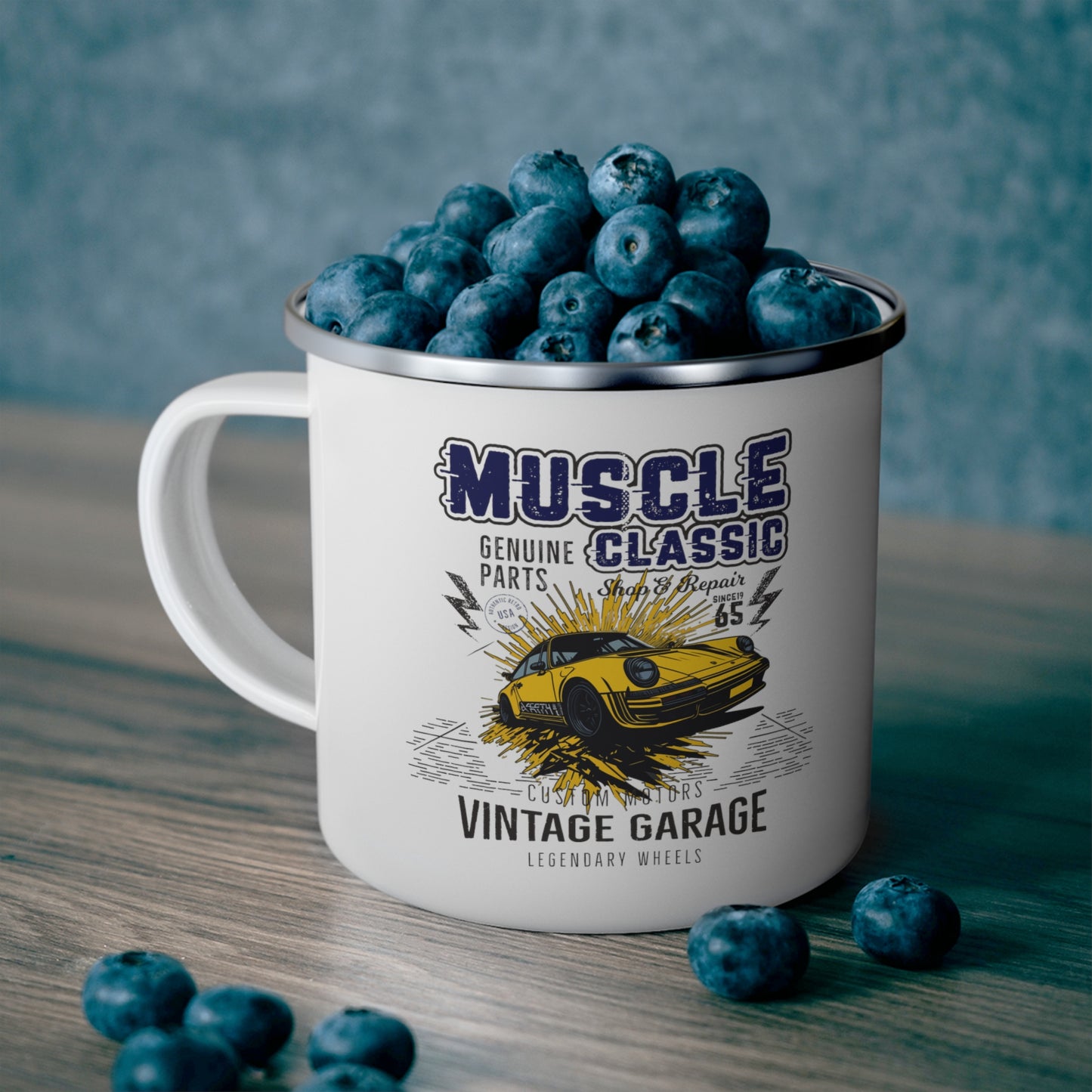 MUSCLE Enamel Camping Mug