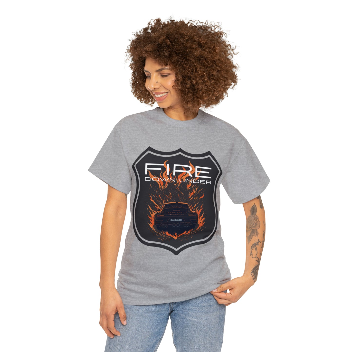 FIRE DOWN UNDER Unisex Heavy Cotton Tee