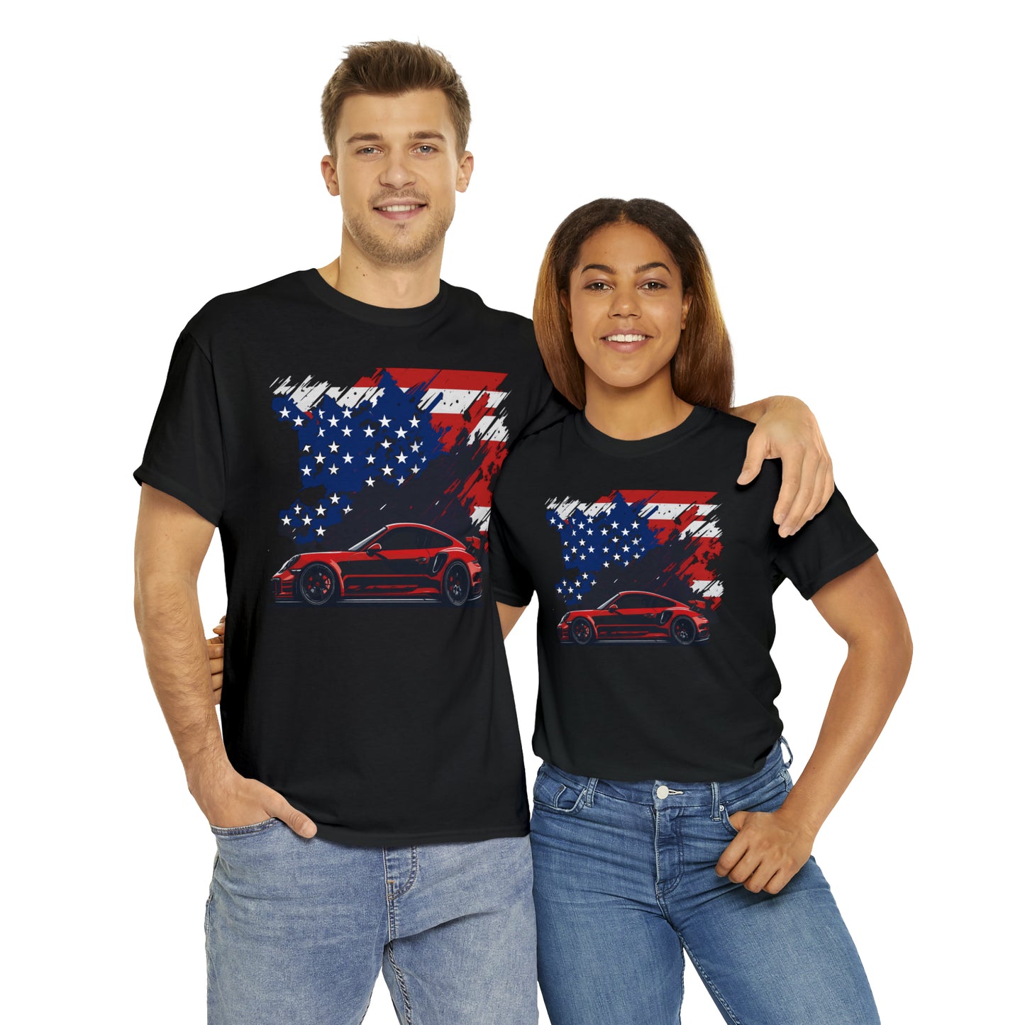 US FLAG RED Unisex Heavy Cotton Tee