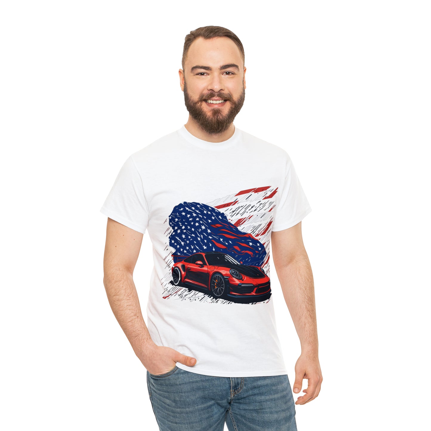 US FLAG Unisex Heavy Cotton Tee