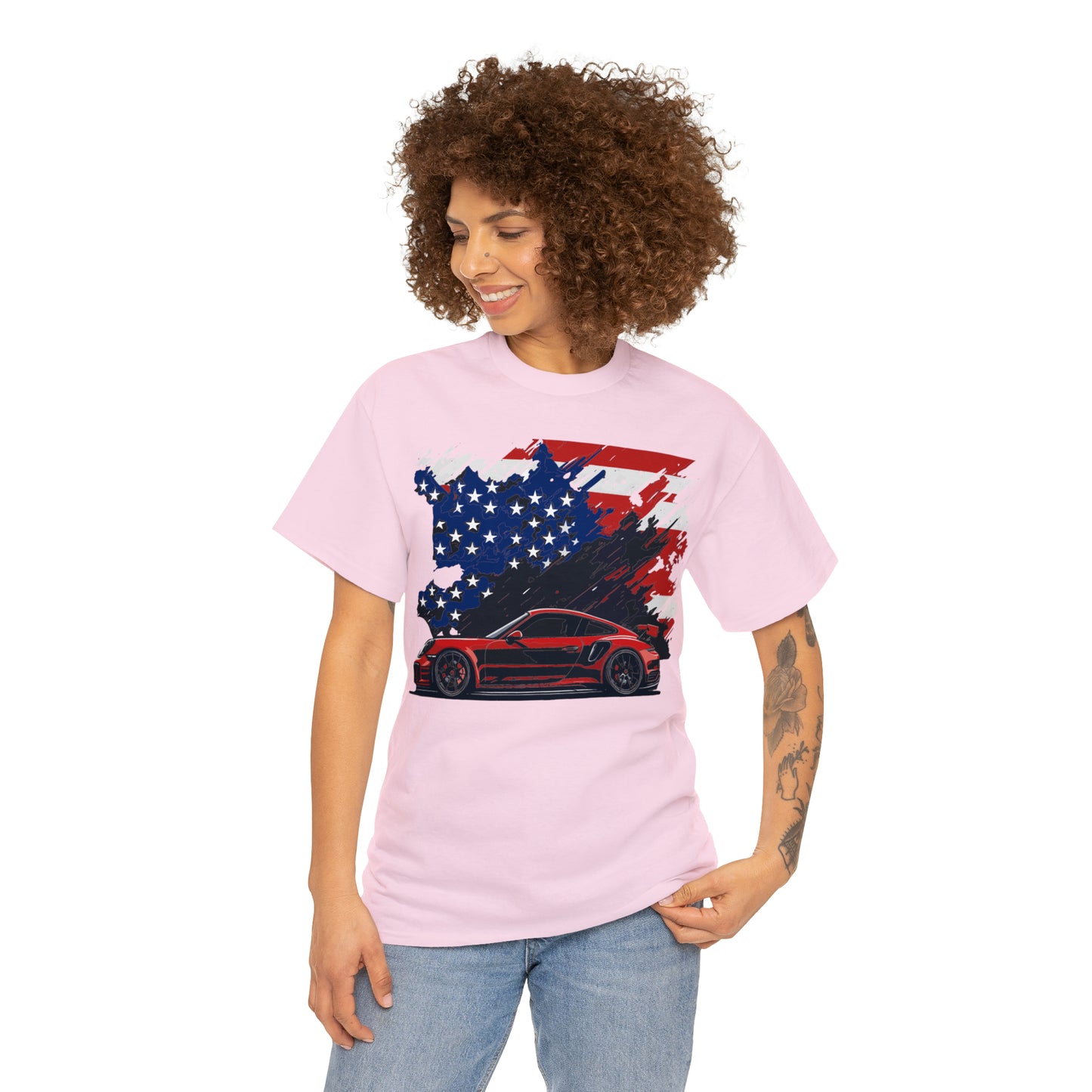 US FLAG RED Unisex Heavy Cotton Tee