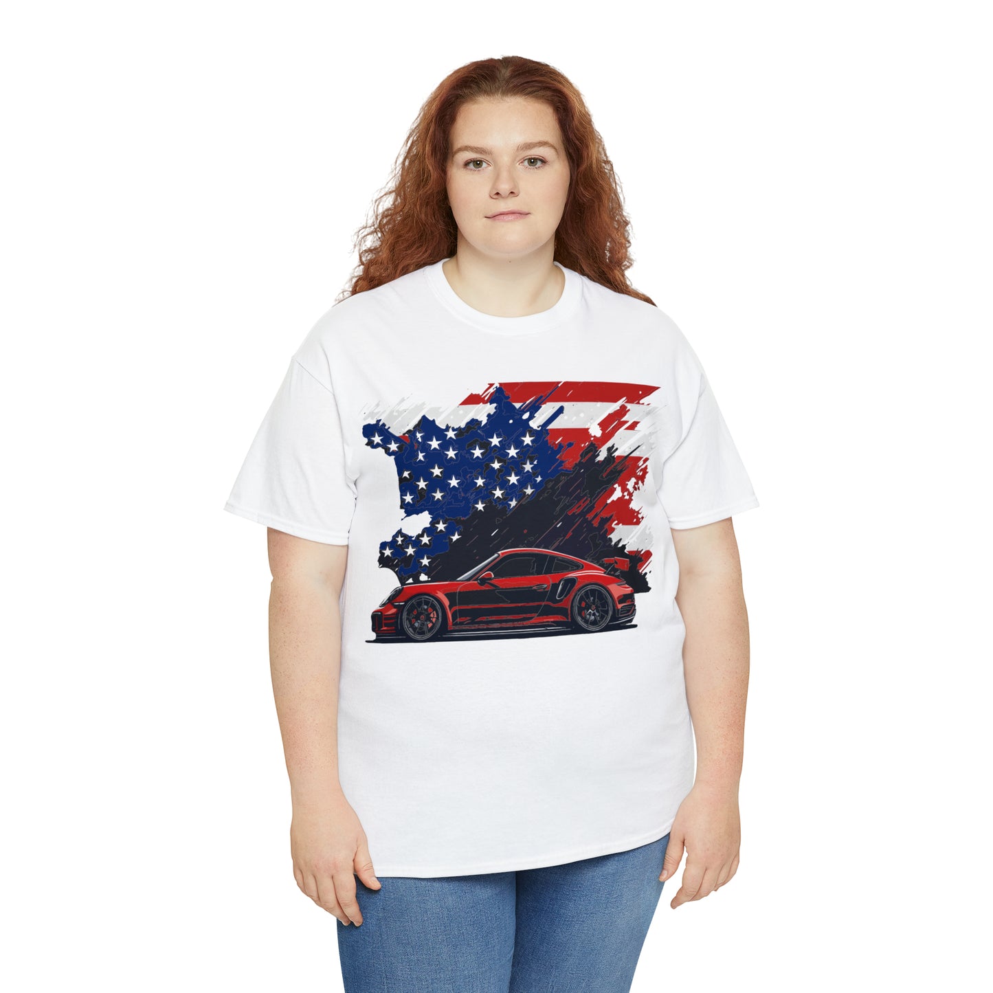 US FLAG RED Unisex Heavy Cotton Tee