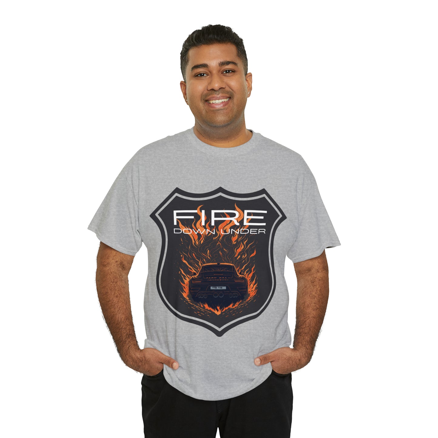 FIRE DOWN UNDER Unisex Heavy Cotton Tee