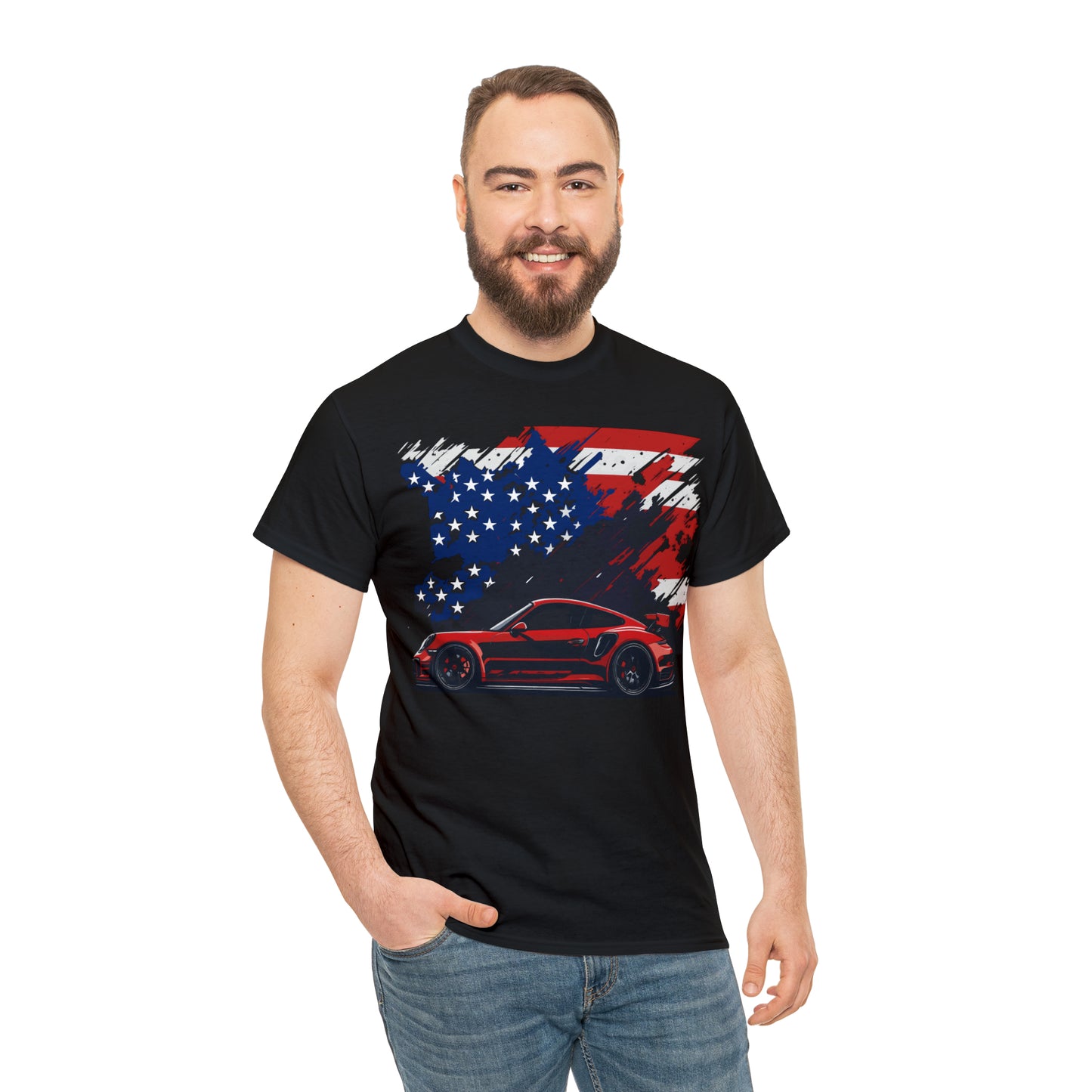 US FLAG RED Unisex Heavy Cotton Tee