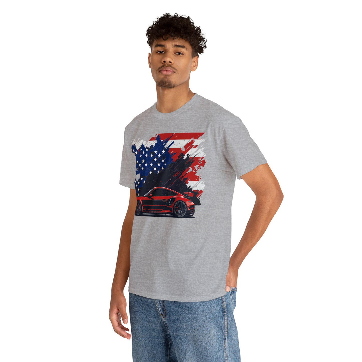 US FLAG RED Unisex Heavy Cotton Tee