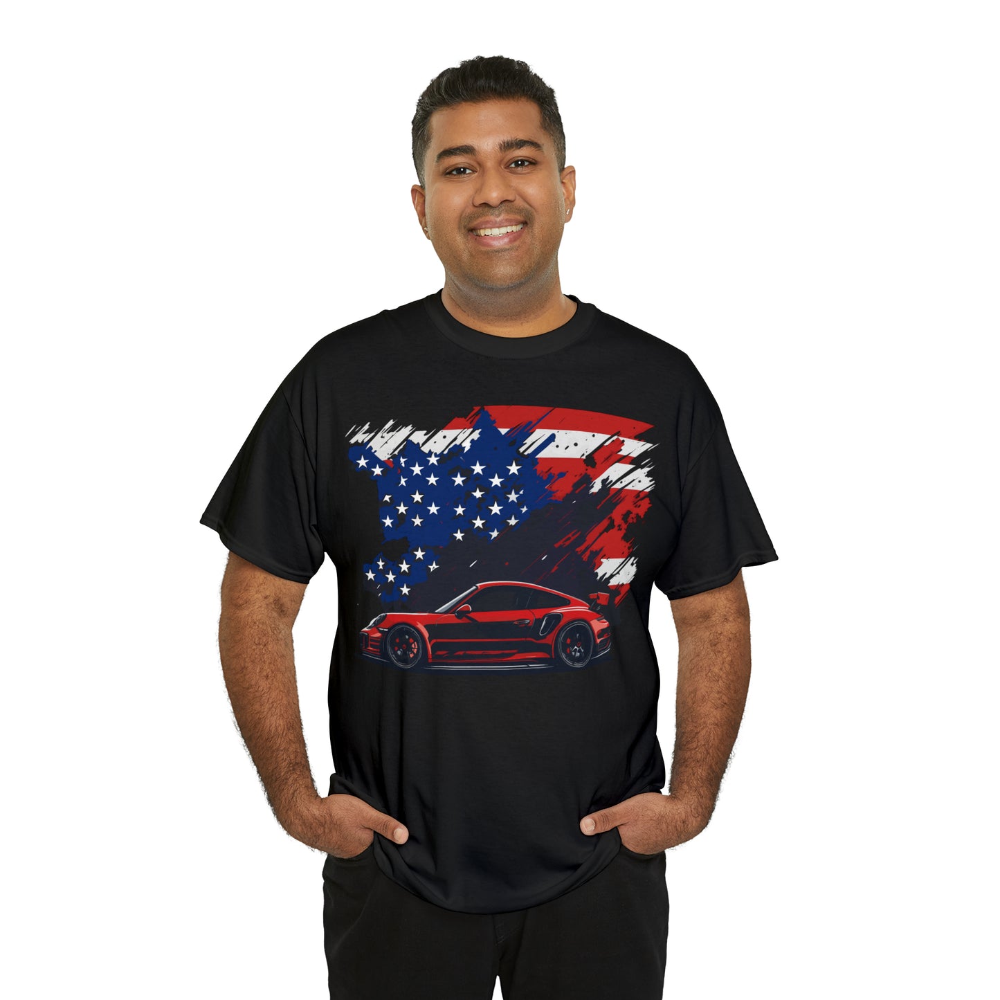 US FLAG RED Unisex Heavy Cotton Tee