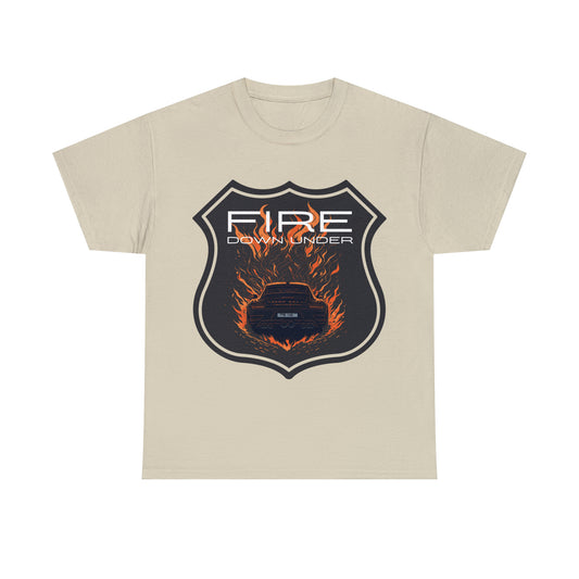 FIRE DOWN UNDER Unisex Heavy Cotton Tee