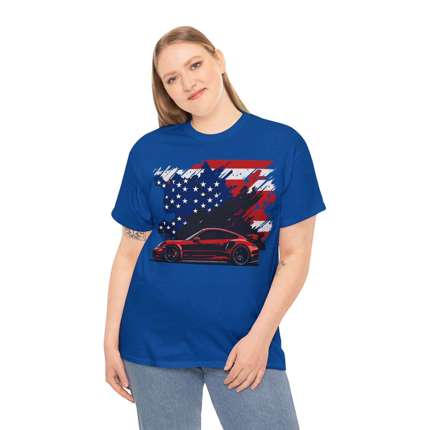 US FLAG RED Unisex Heavy Cotton Tee