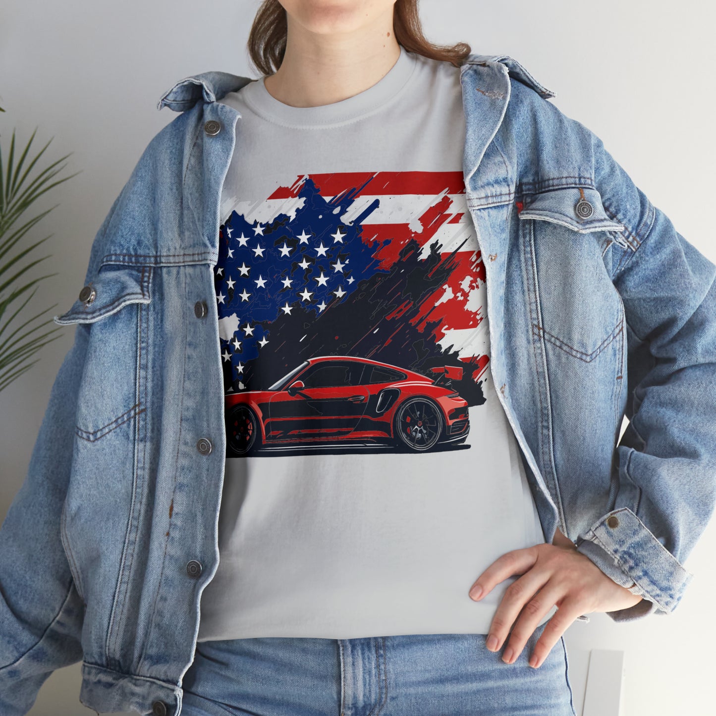 US FLAG RED Unisex Heavy Cotton Tee