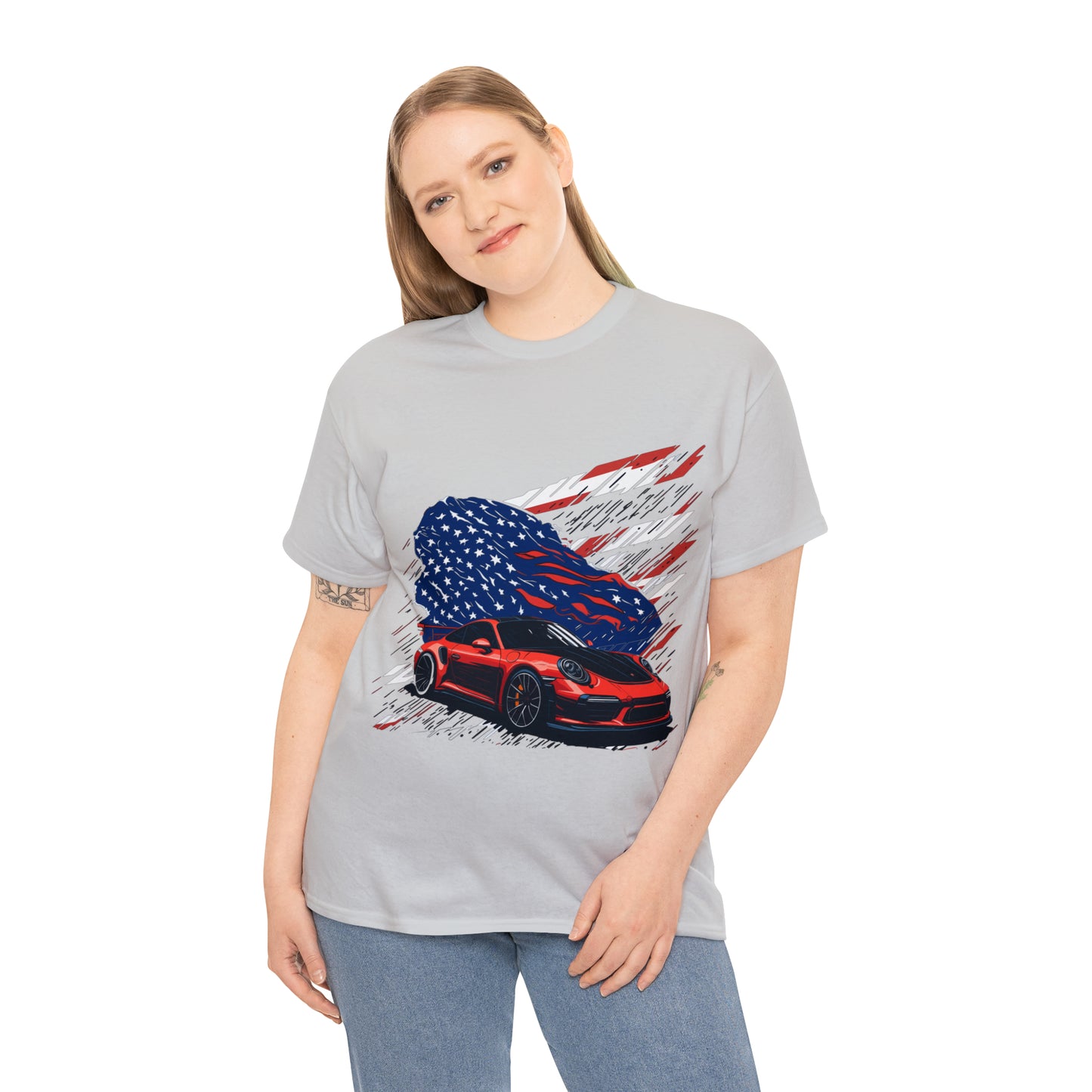 US FLAG Unisex Heavy Cotton Tee