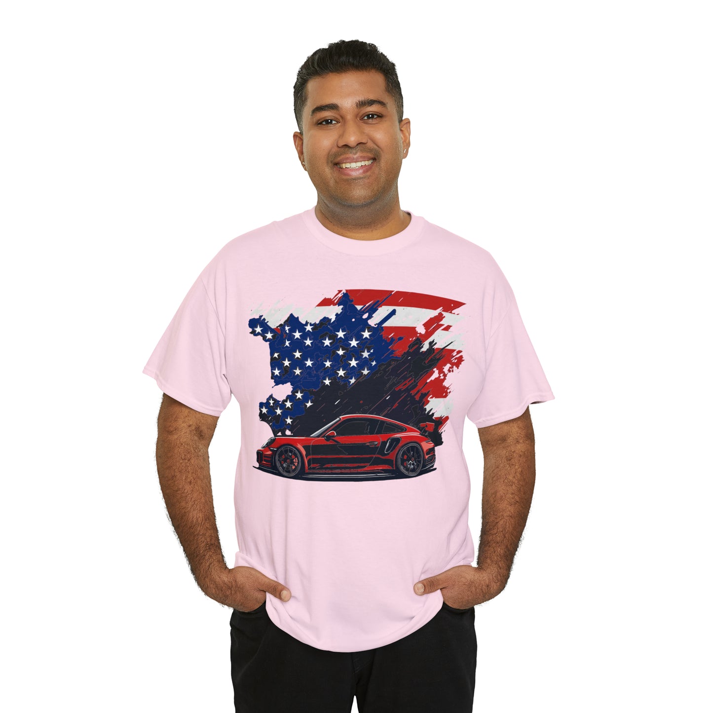 US FLAG RED Unisex Heavy Cotton Tee