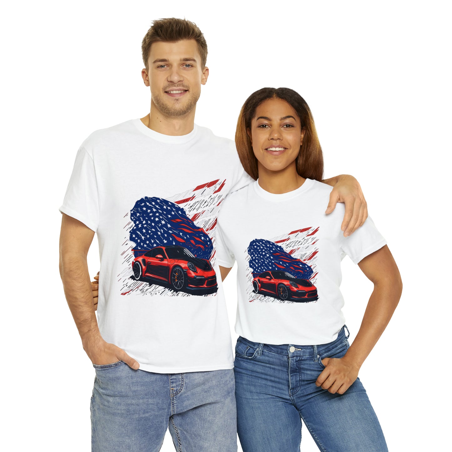 US FLAG Unisex Heavy Cotton Tee