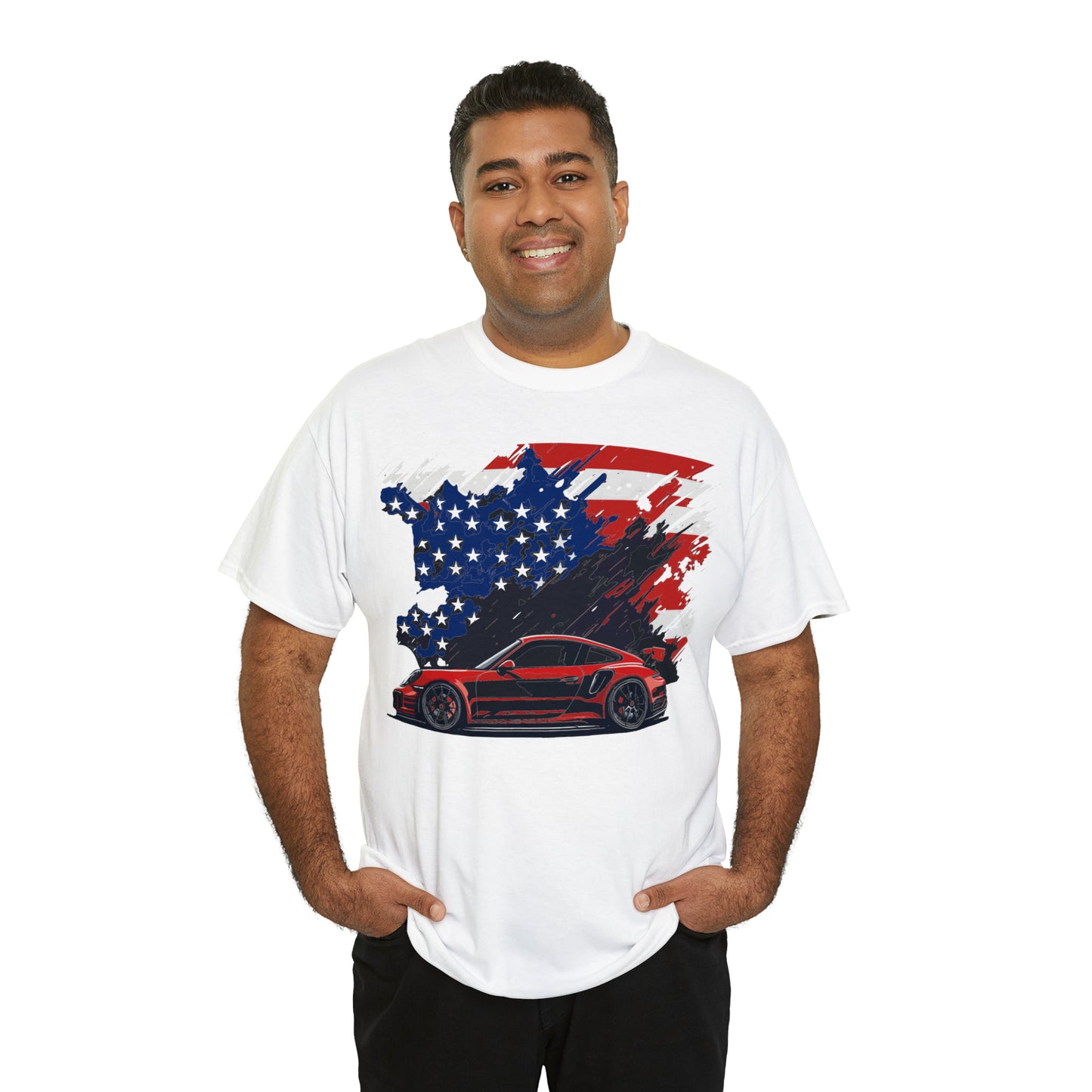 US FLAG RED Unisex Heavy Cotton Tee