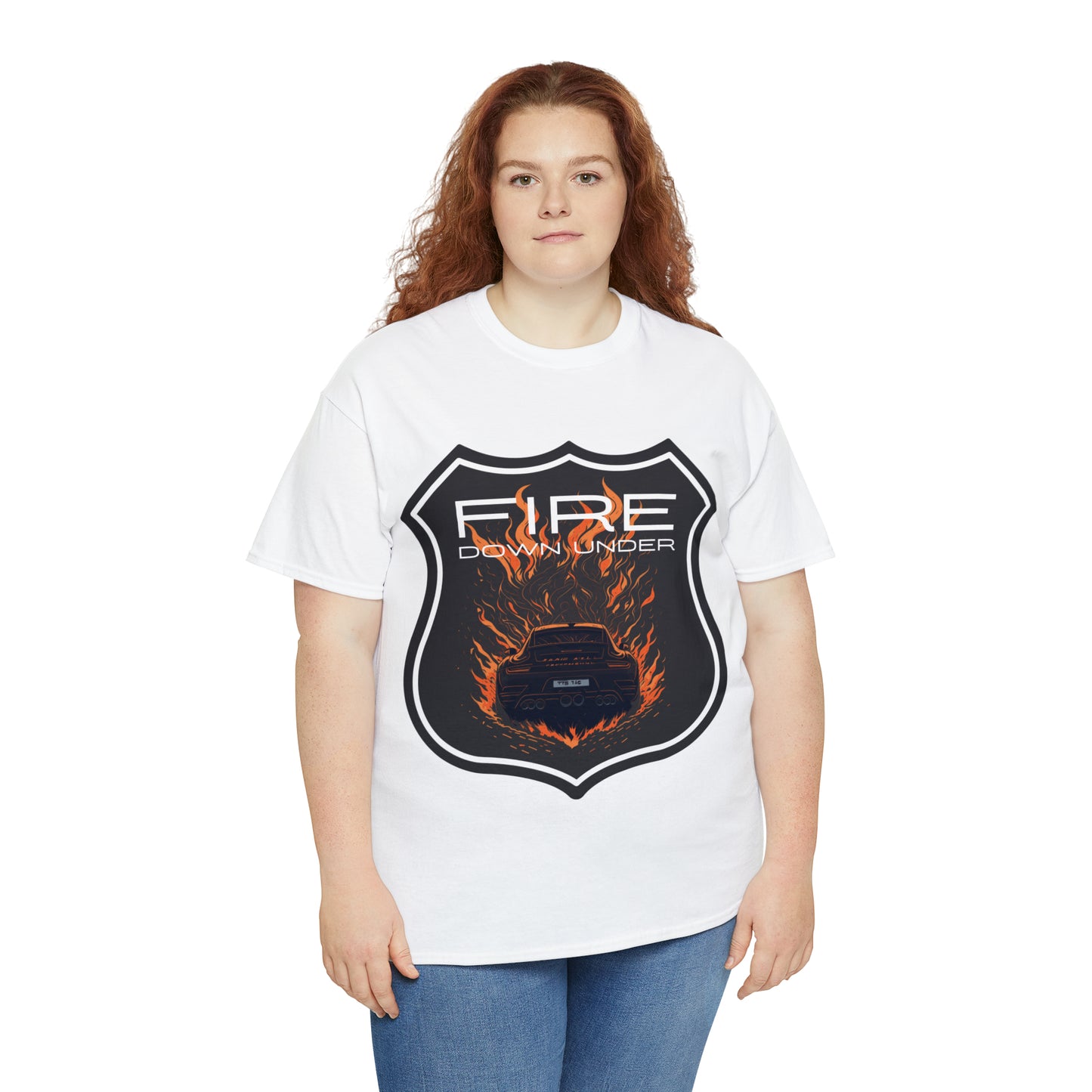 FIRE DOWN UNDER Unisex Heavy Cotton Tee