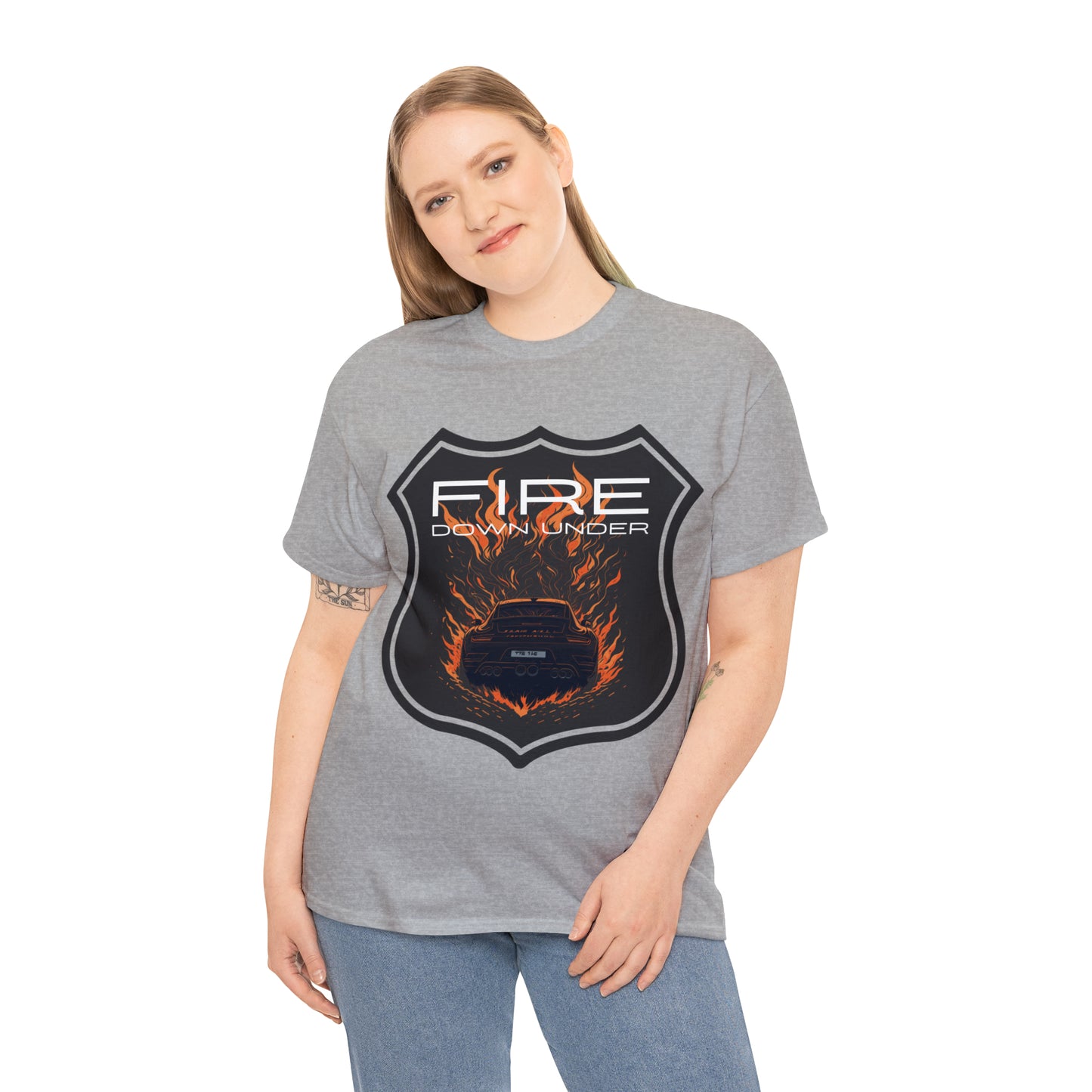 FIRE DOWN UNDER Unisex Heavy Cotton Tee