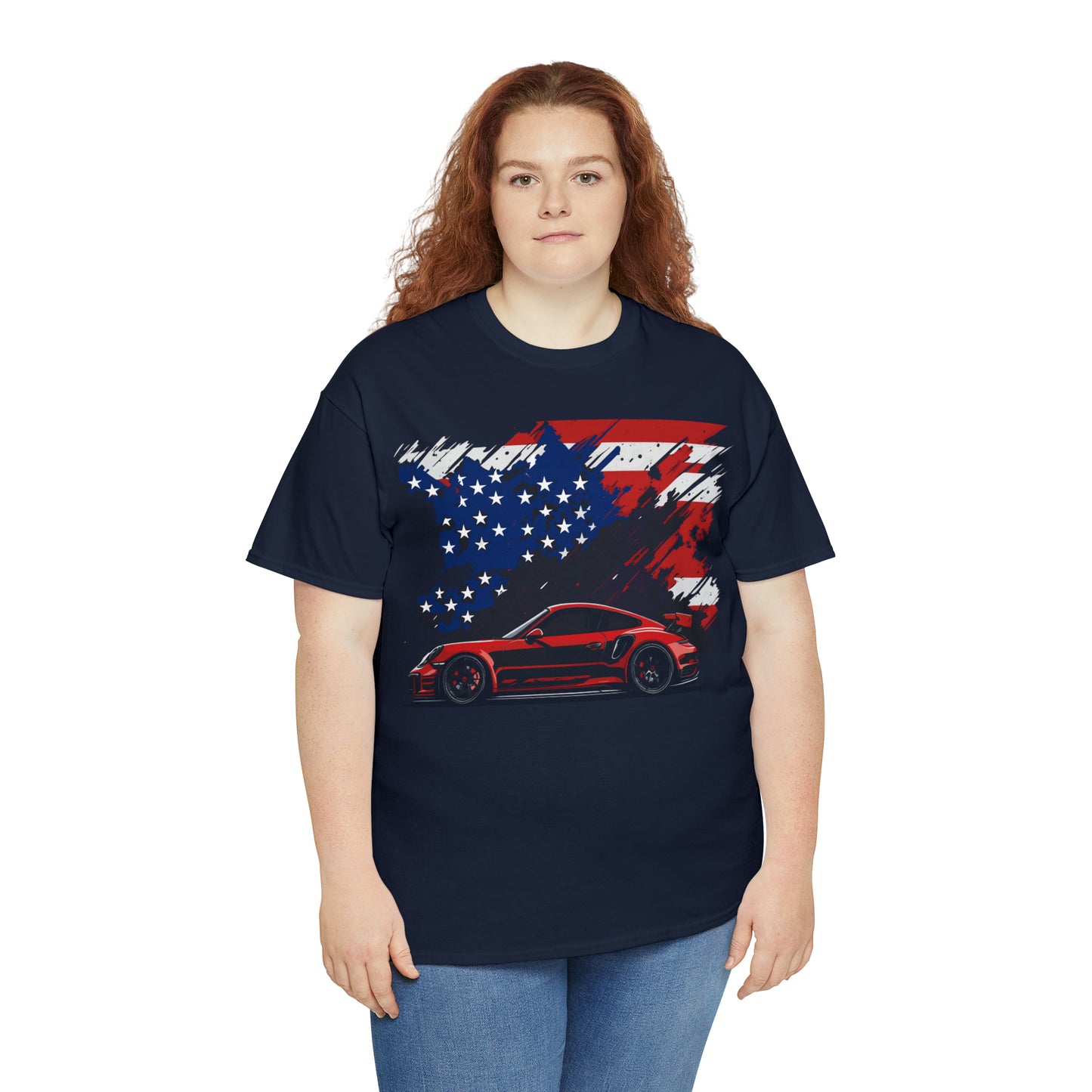 US FLAG RED Unisex Heavy Cotton Tee