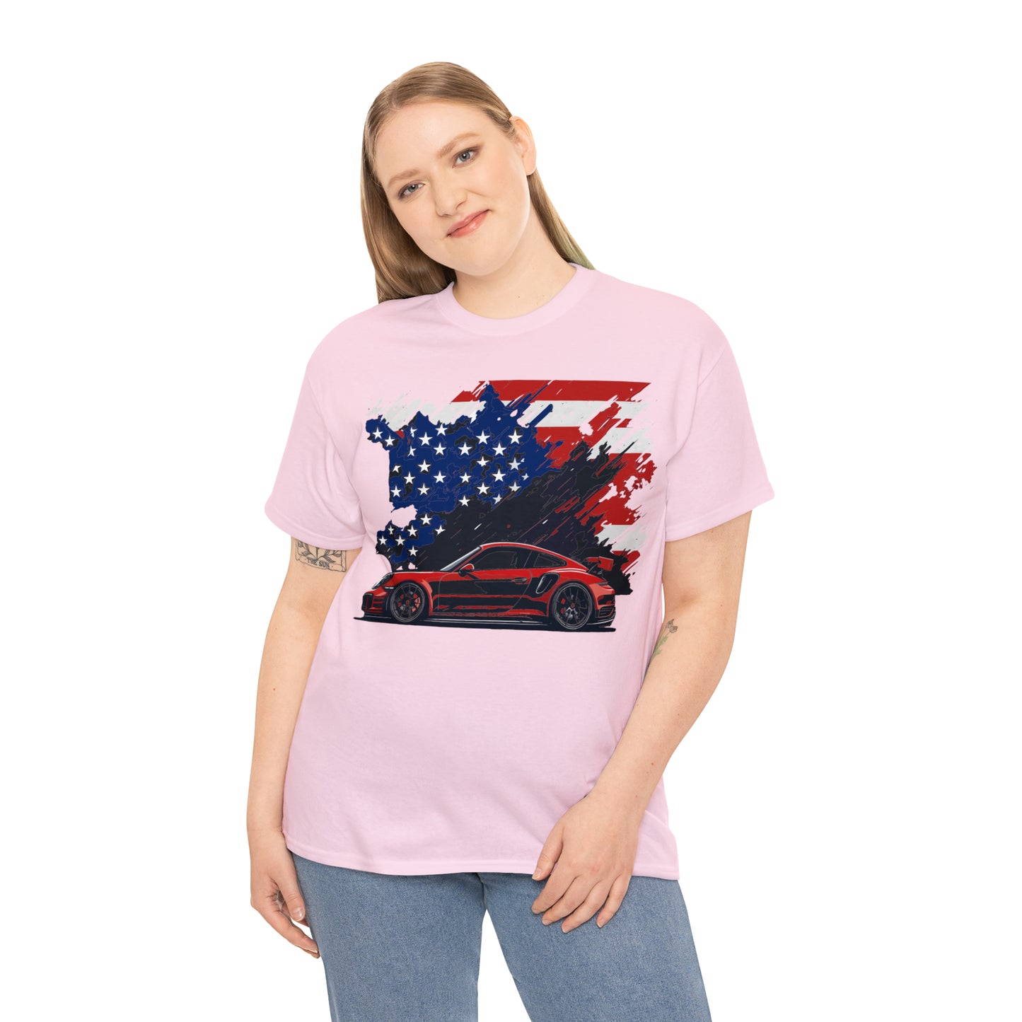 US FLAG RED Unisex Heavy Cotton Tee