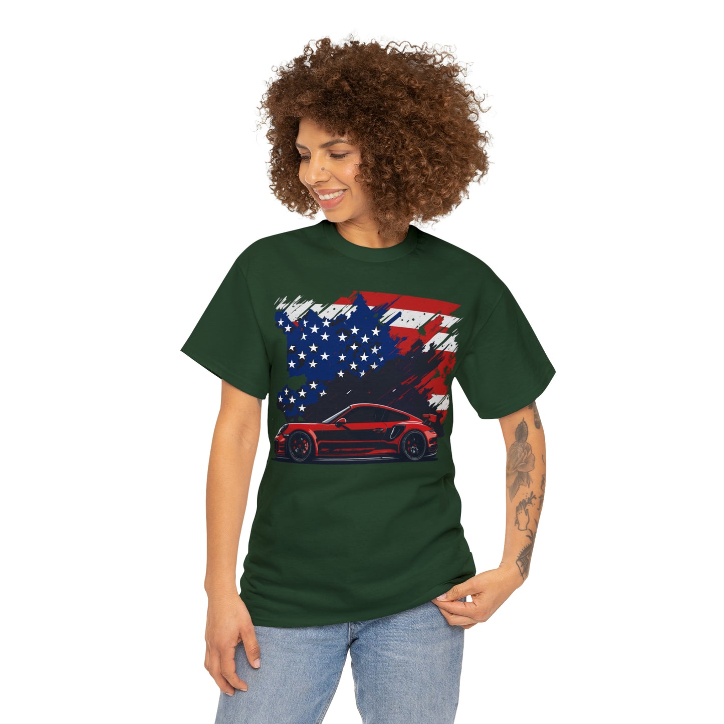 US FLAG RED Unisex Heavy Cotton Tee