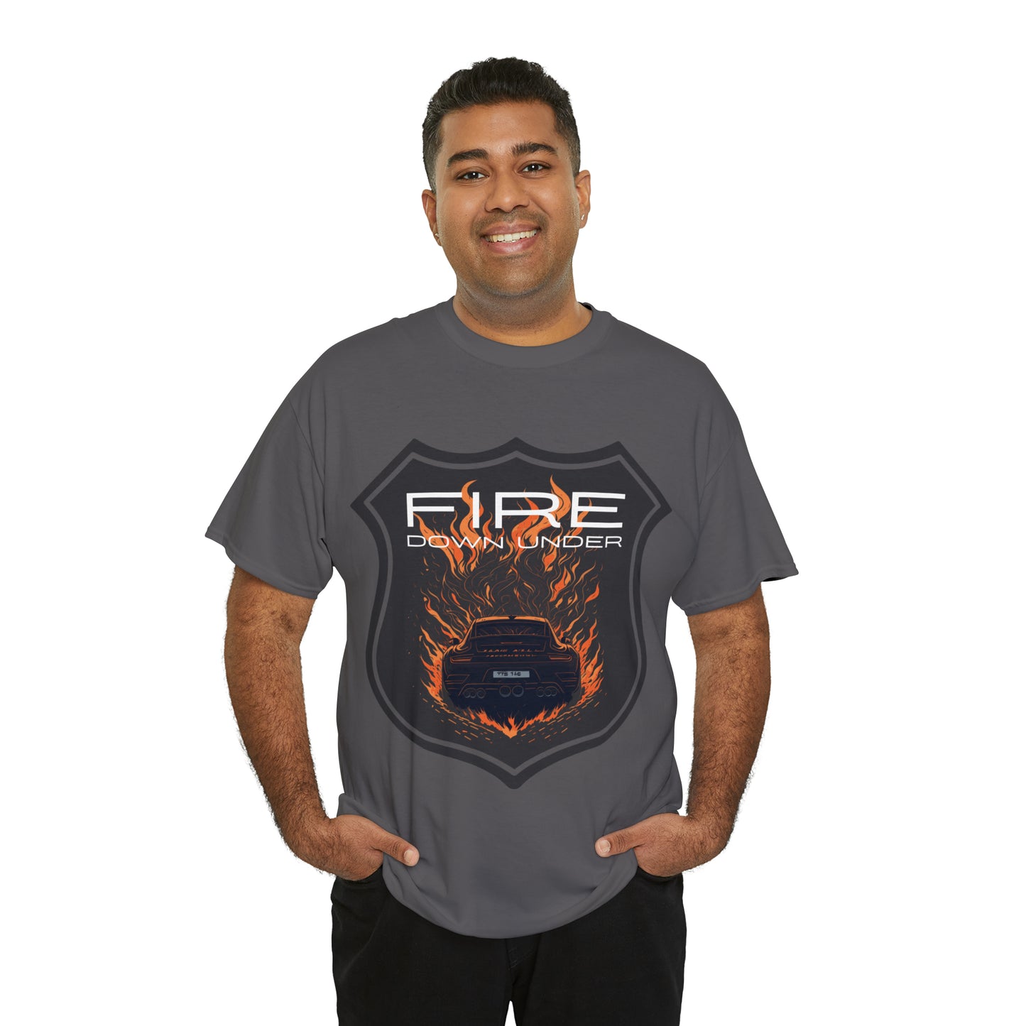 FIRE DOWN UNDER Unisex Heavy Cotton Tee