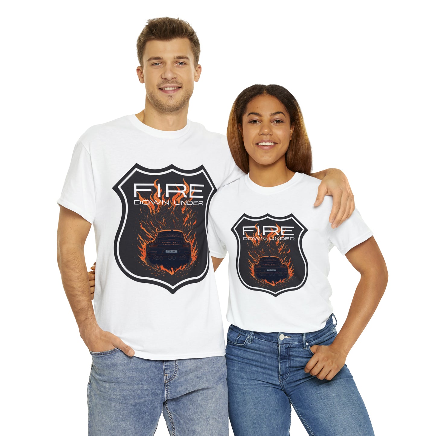 FIRE DOWN UNDER Unisex Heavy Cotton Tee