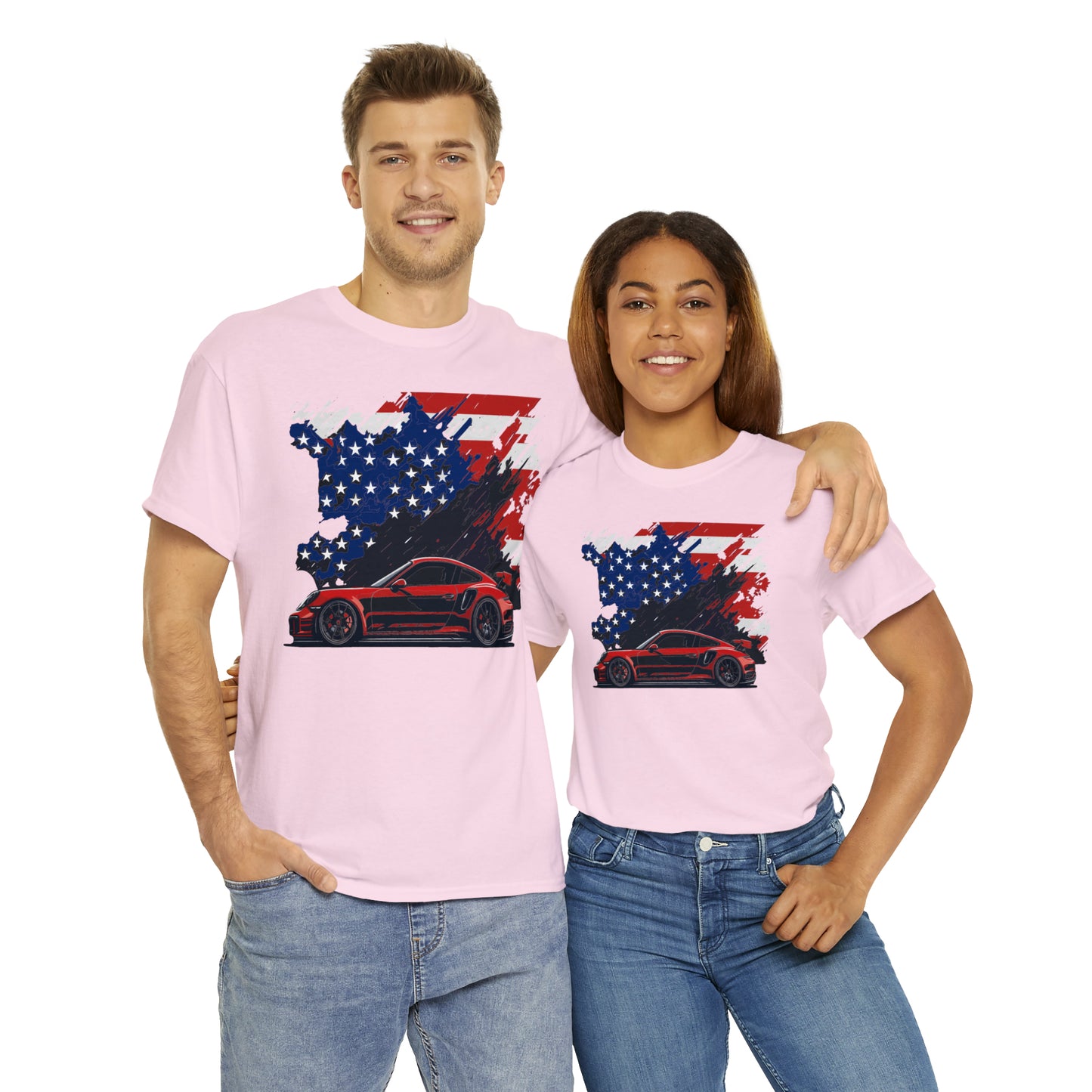 US FLAG RED Unisex Heavy Cotton Tee