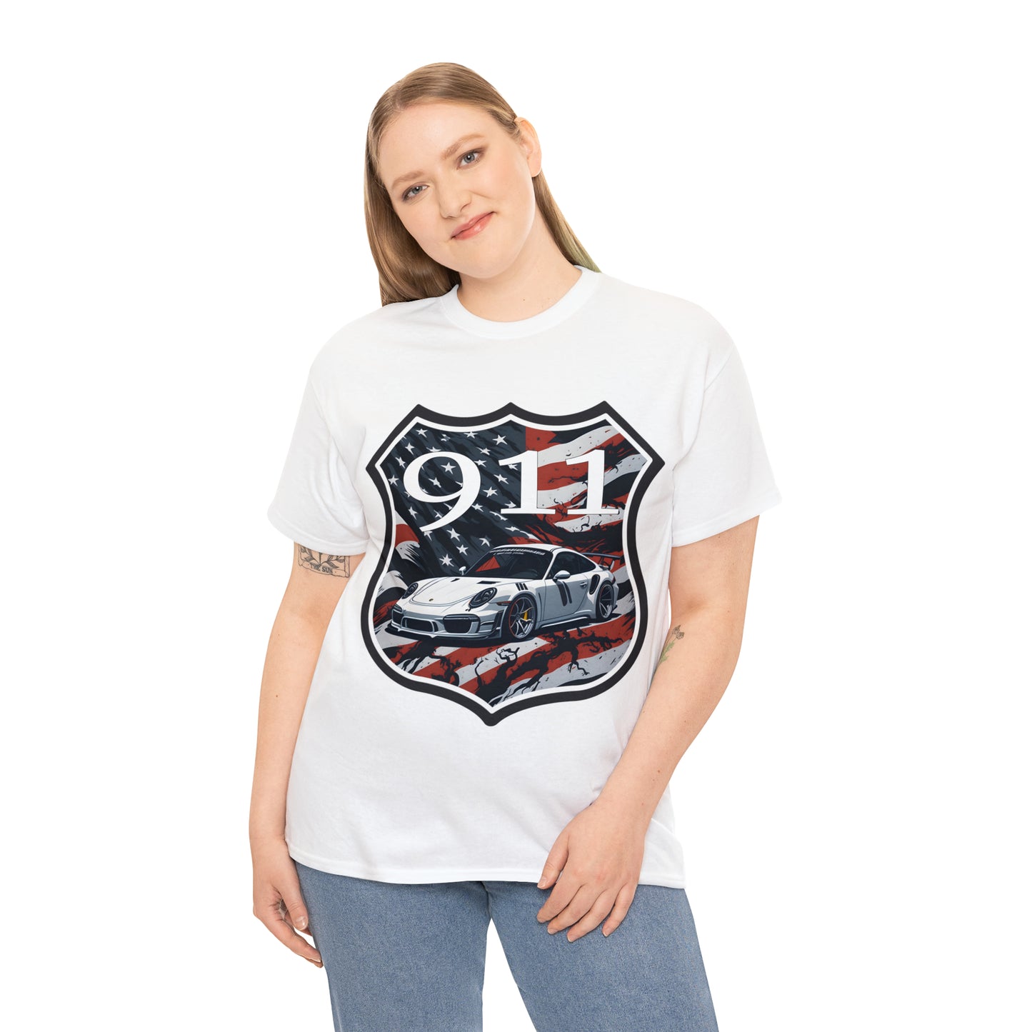 US FLAG Unisex Heavy Cotton Tee