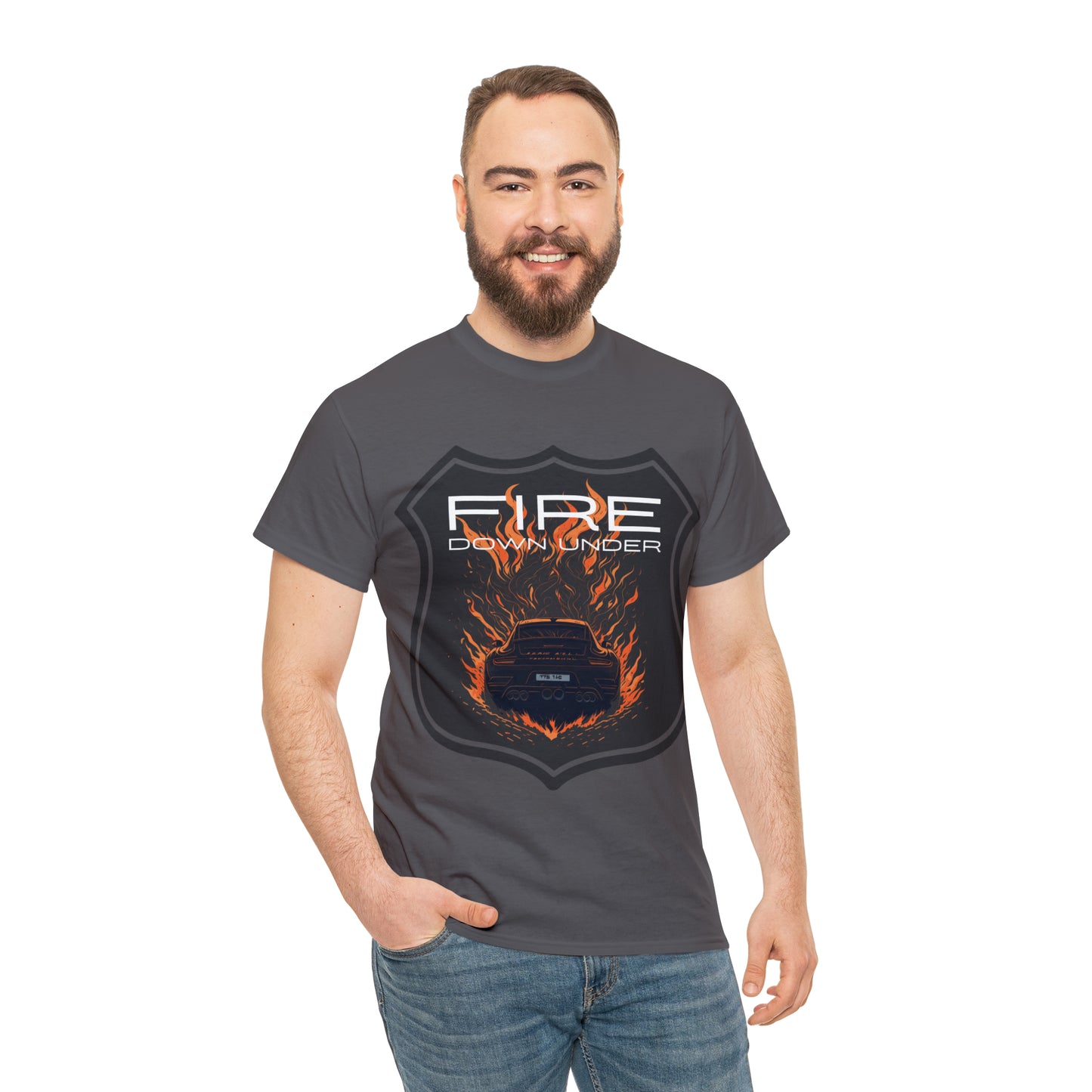 FIRE DOWN UNDER Unisex Heavy Cotton Tee