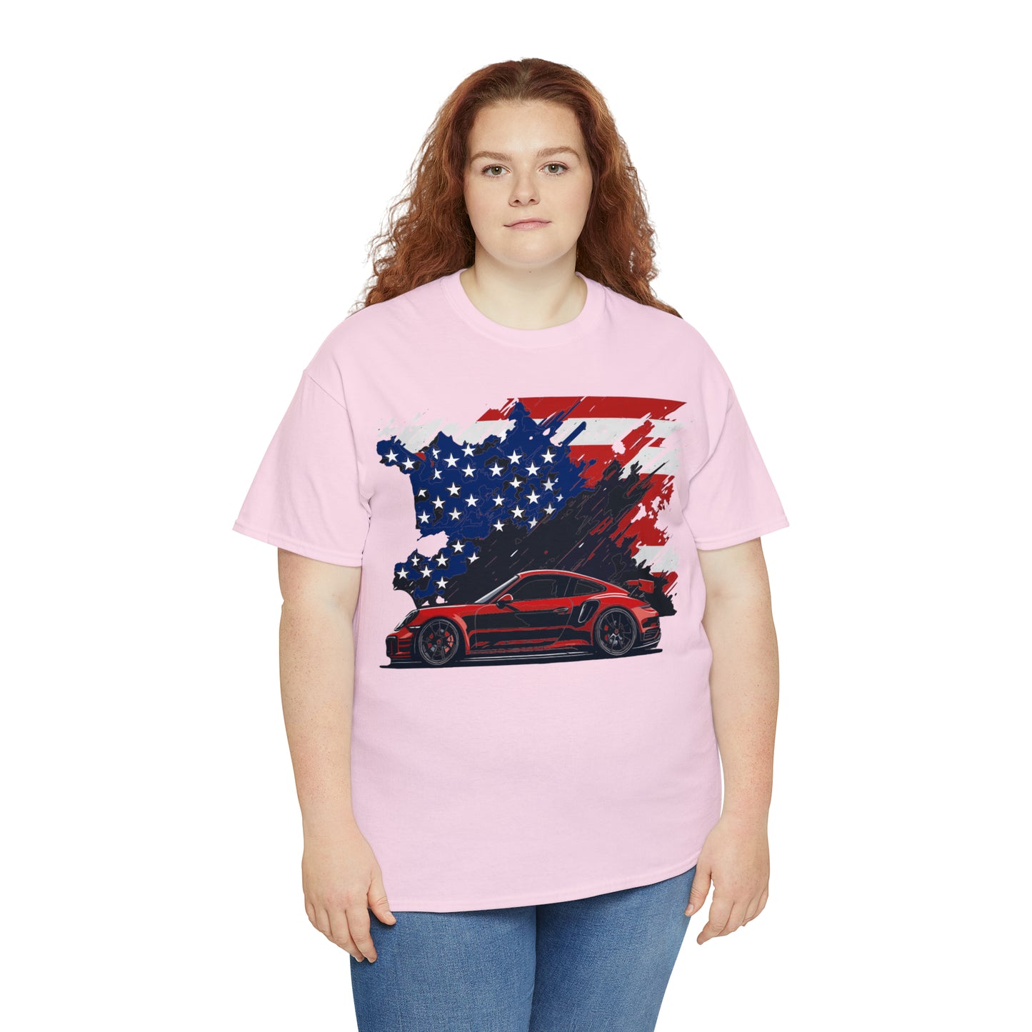 US FLAG RED Unisex Heavy Cotton Tee