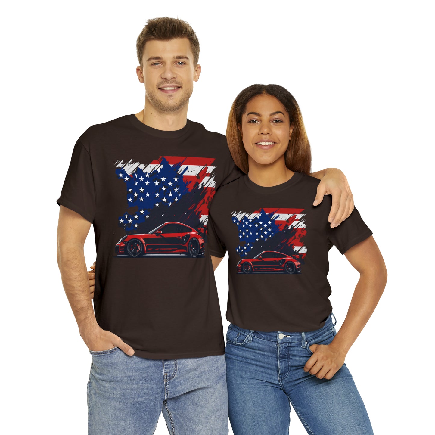 US FLAG RED Unisex Heavy Cotton Tee