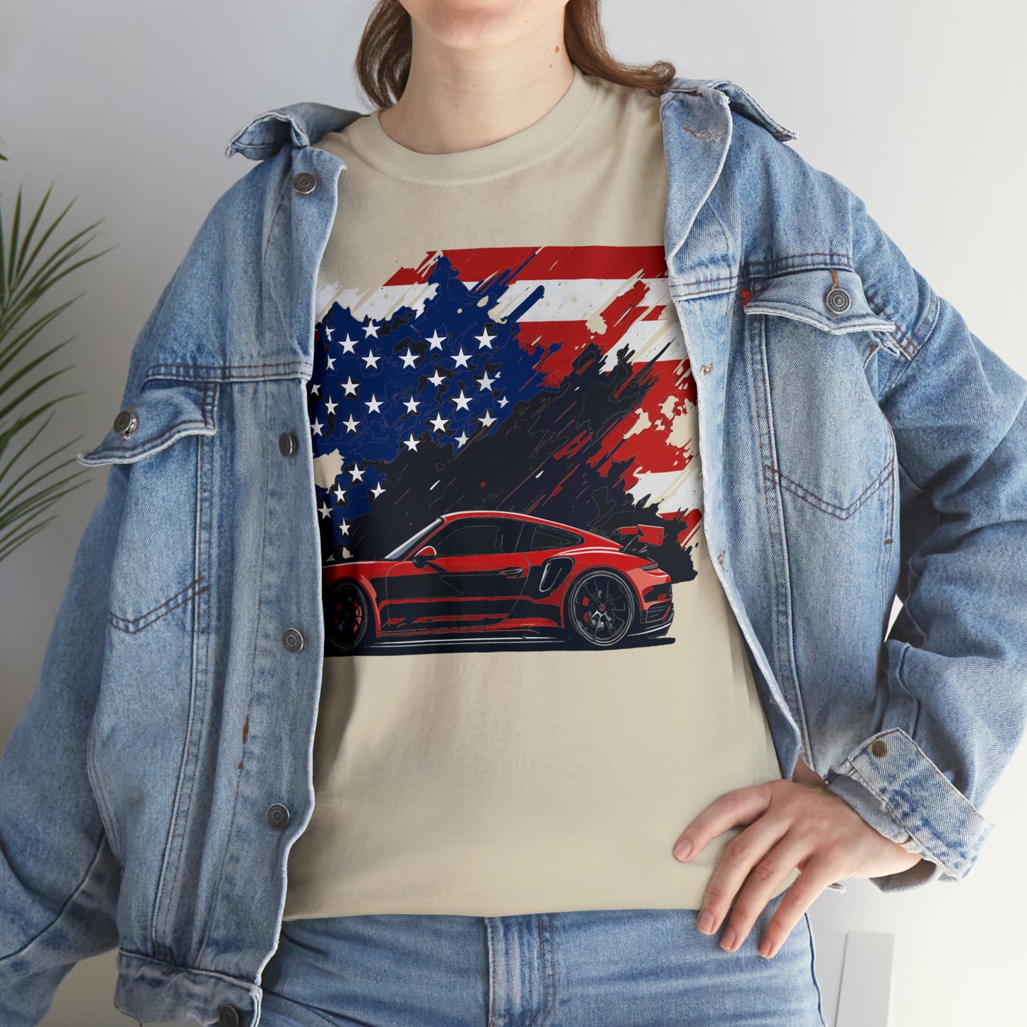 US FLAG RED Unisex Heavy Cotton Tee