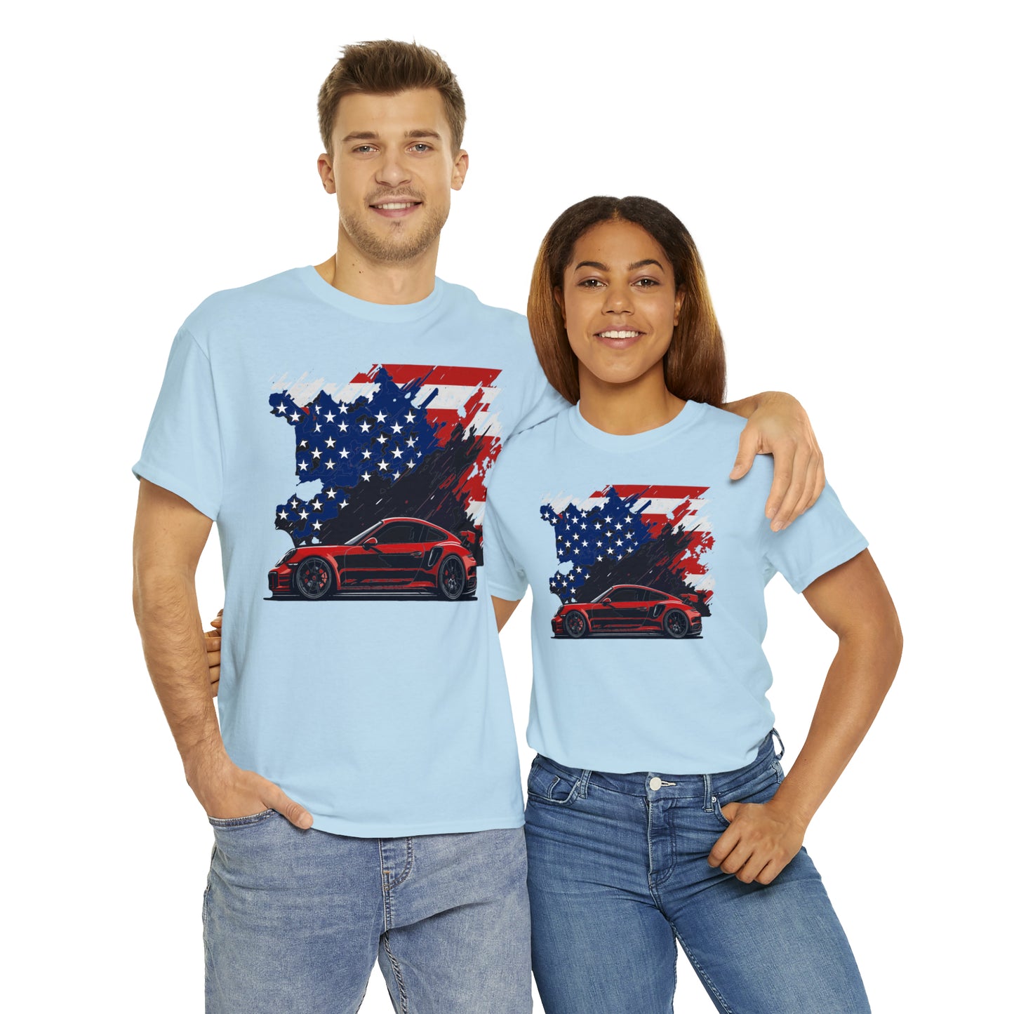 US FLAG RED Unisex Heavy Cotton Tee