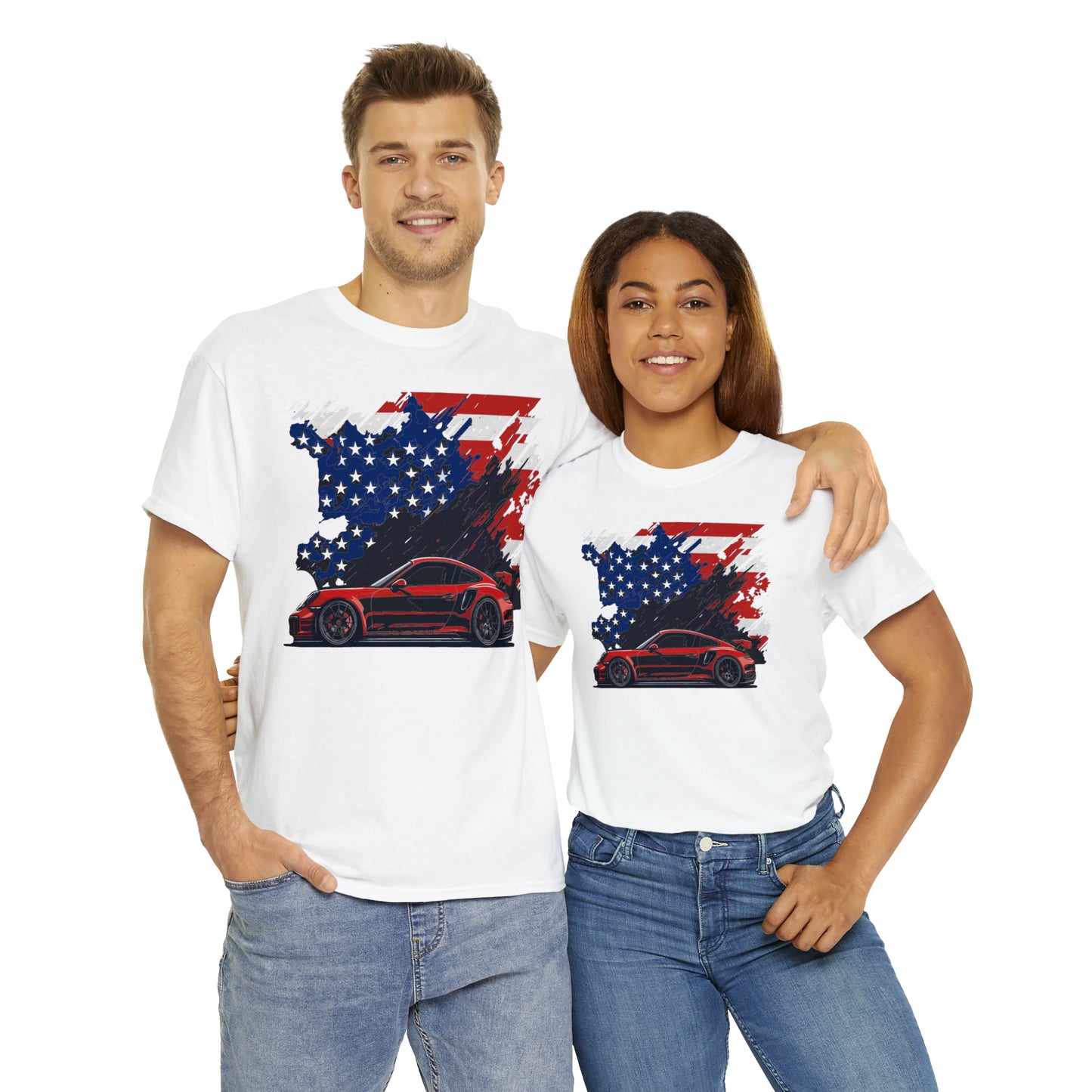 US FLAG RED Unisex Heavy Cotton Tee