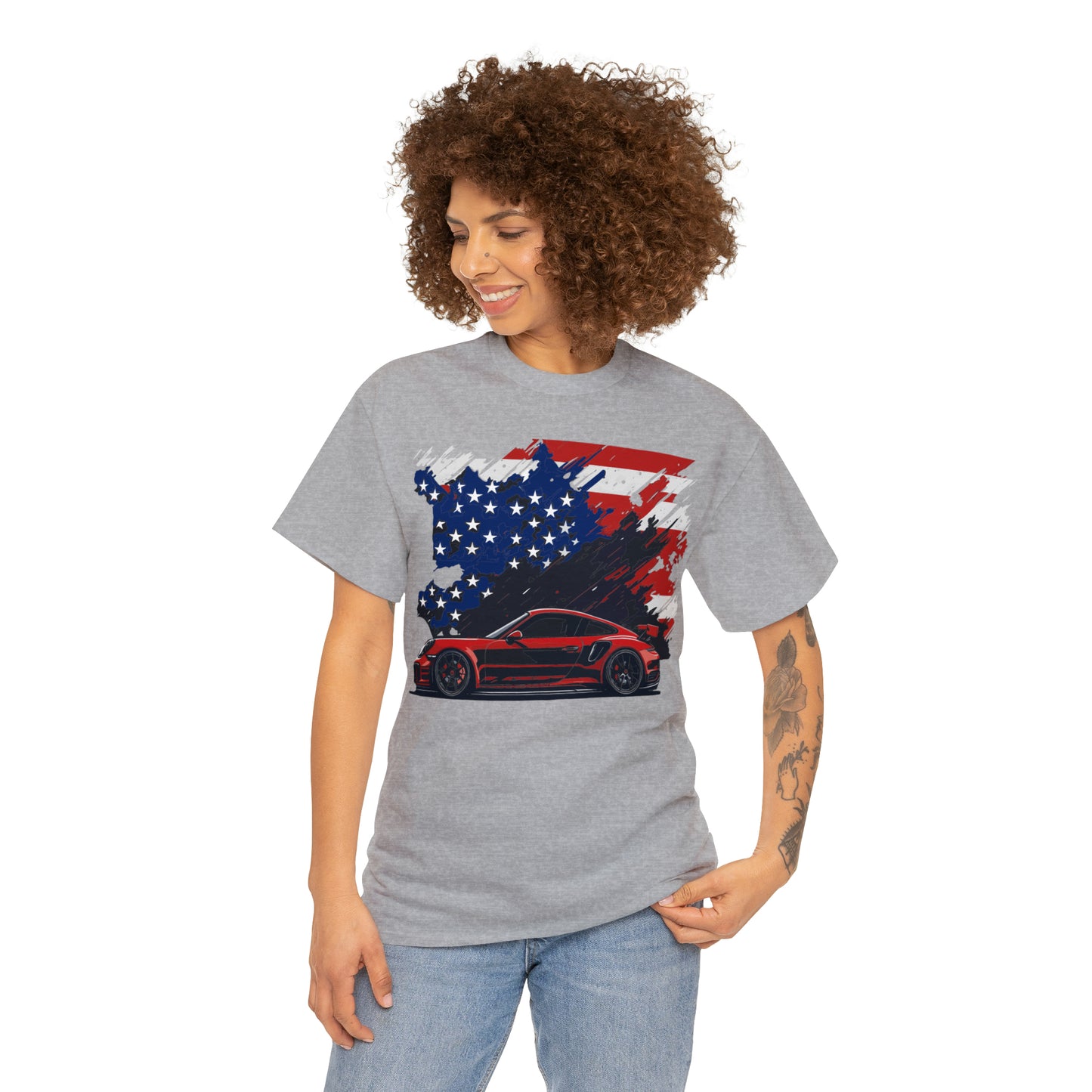 US FLAG RED Unisex Heavy Cotton Tee