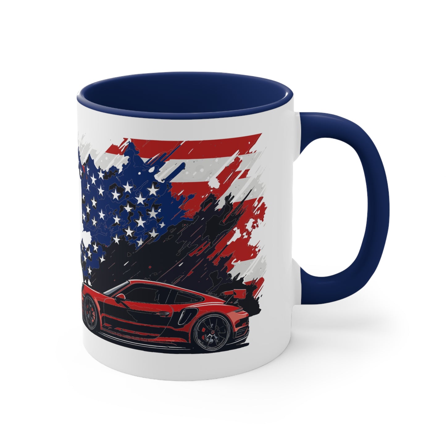 US FLAG Accent Coffee Mug, 11oz