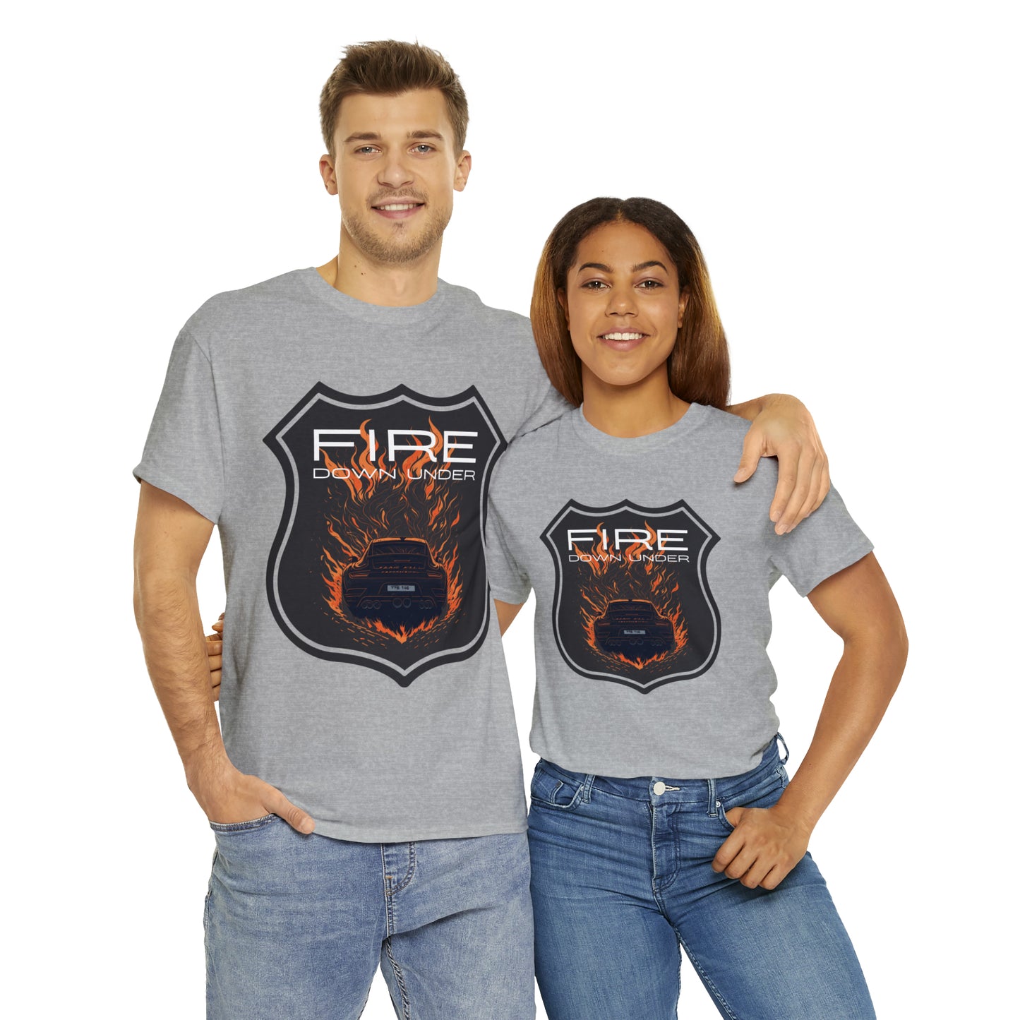 FIRE DOWN UNDER Unisex Heavy Cotton Tee