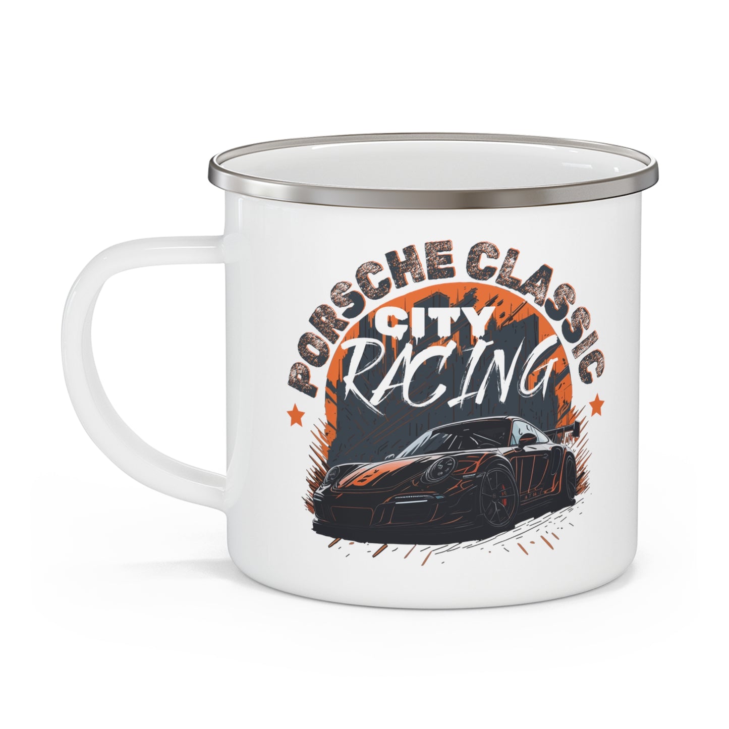 CITY RACING Enamel Camping Mug