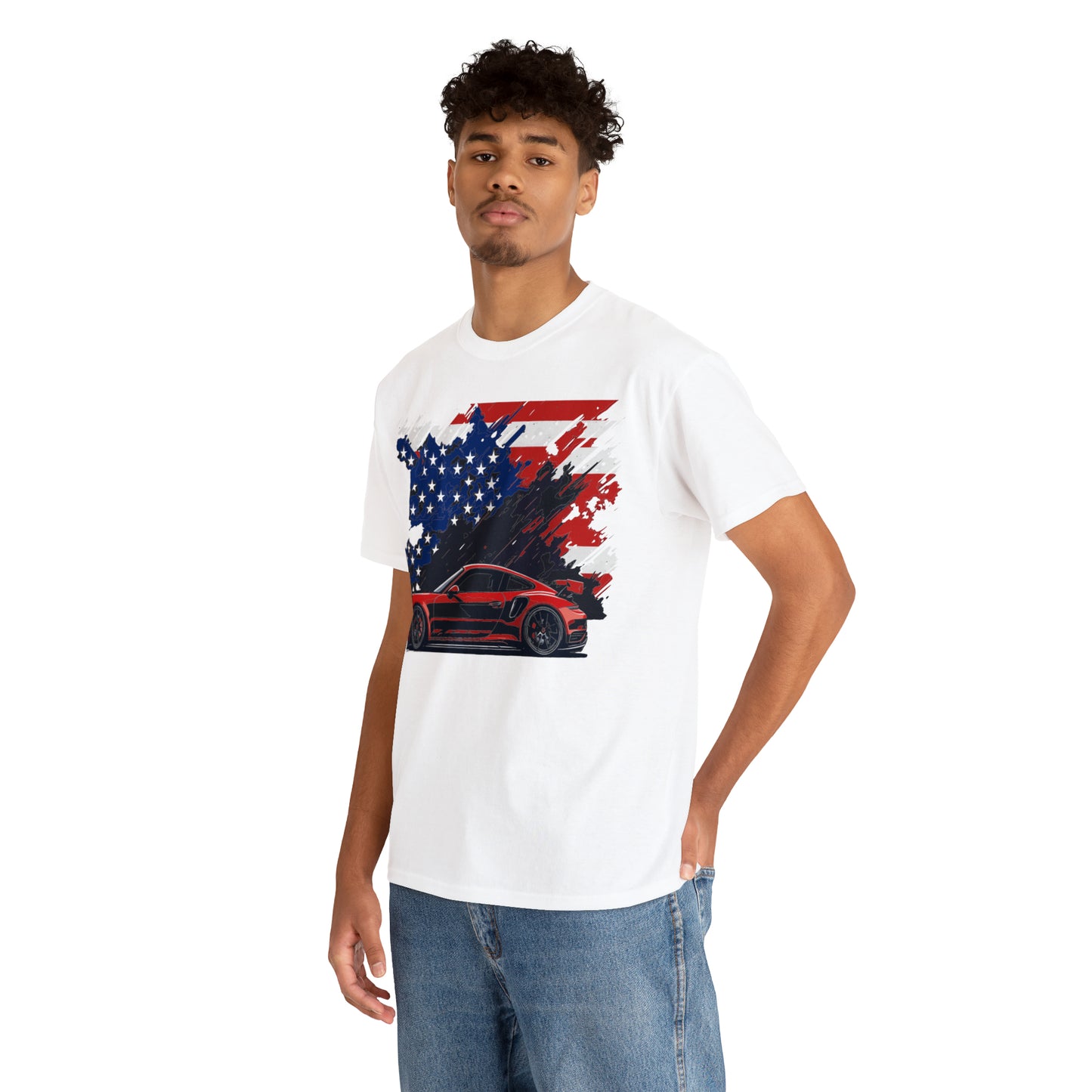 US FLAG RED Unisex Heavy Cotton Tee