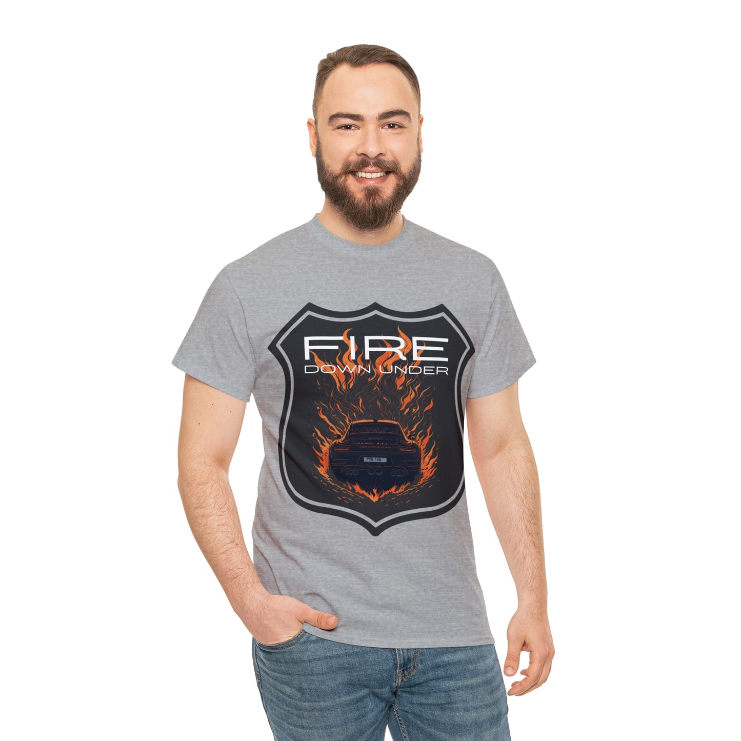 FIRE DOWN UNDER Unisex Heavy Cotton Tee