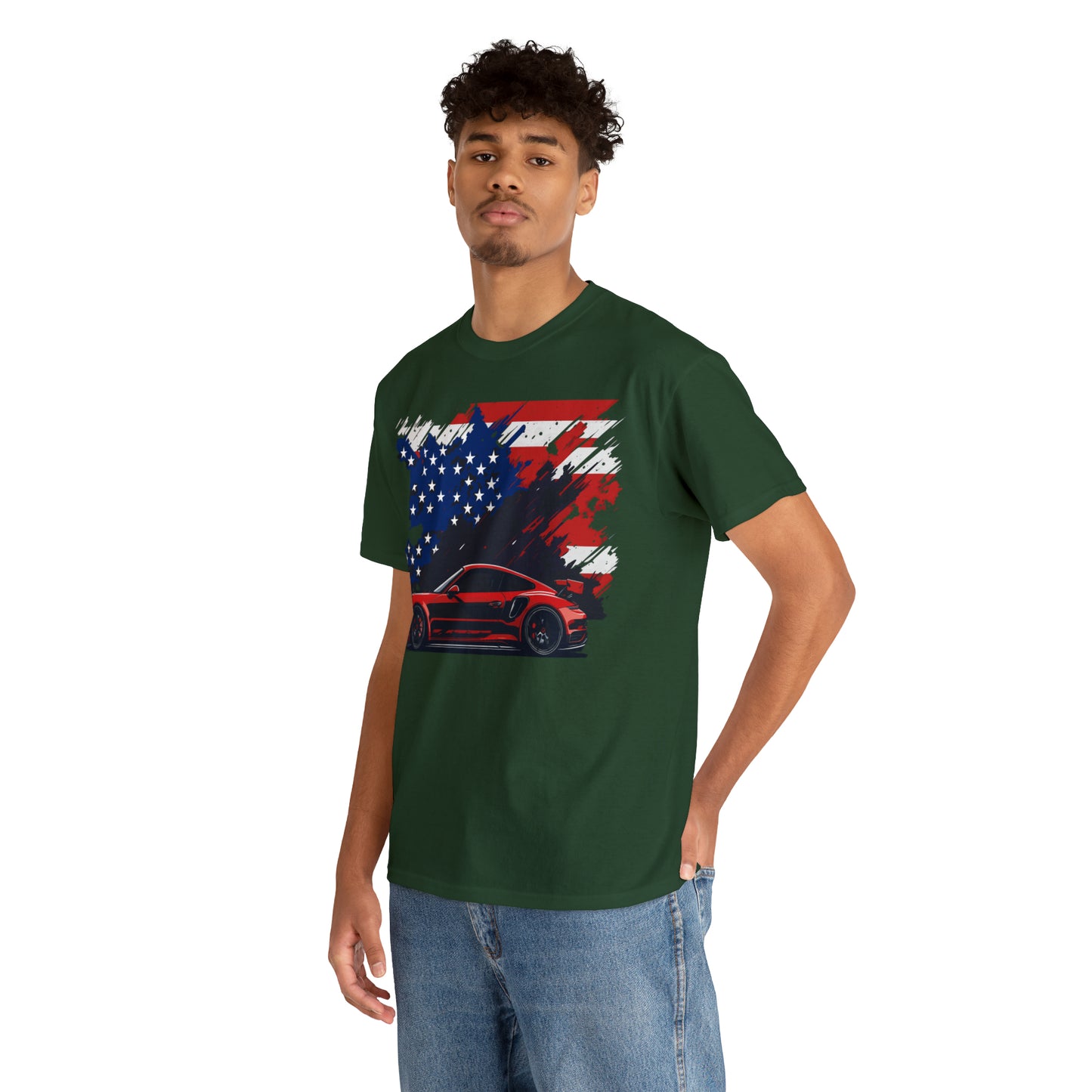 US FLAG RED Unisex Heavy Cotton Tee