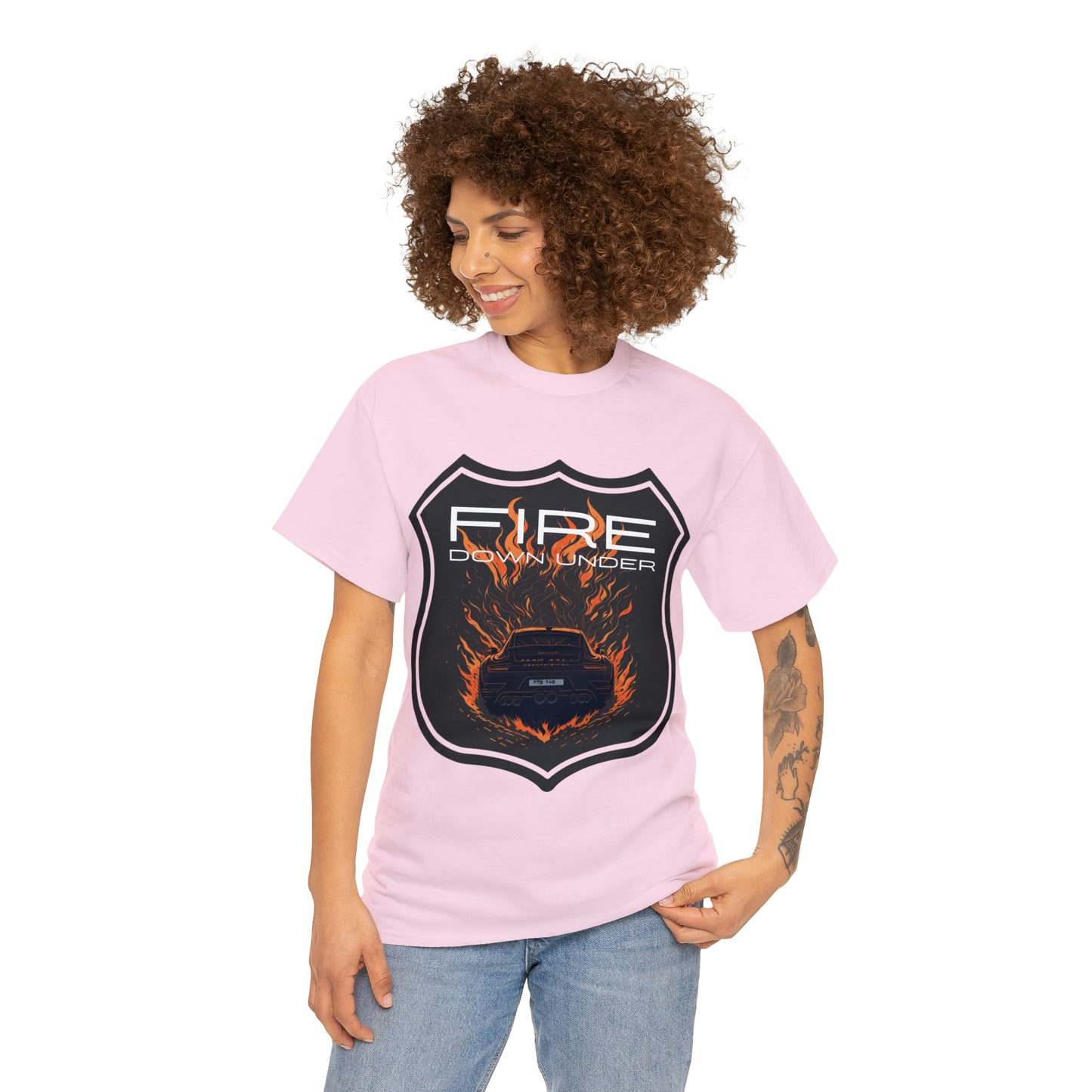 FIRE DOWN UNDER Unisex Heavy Cotton Tee