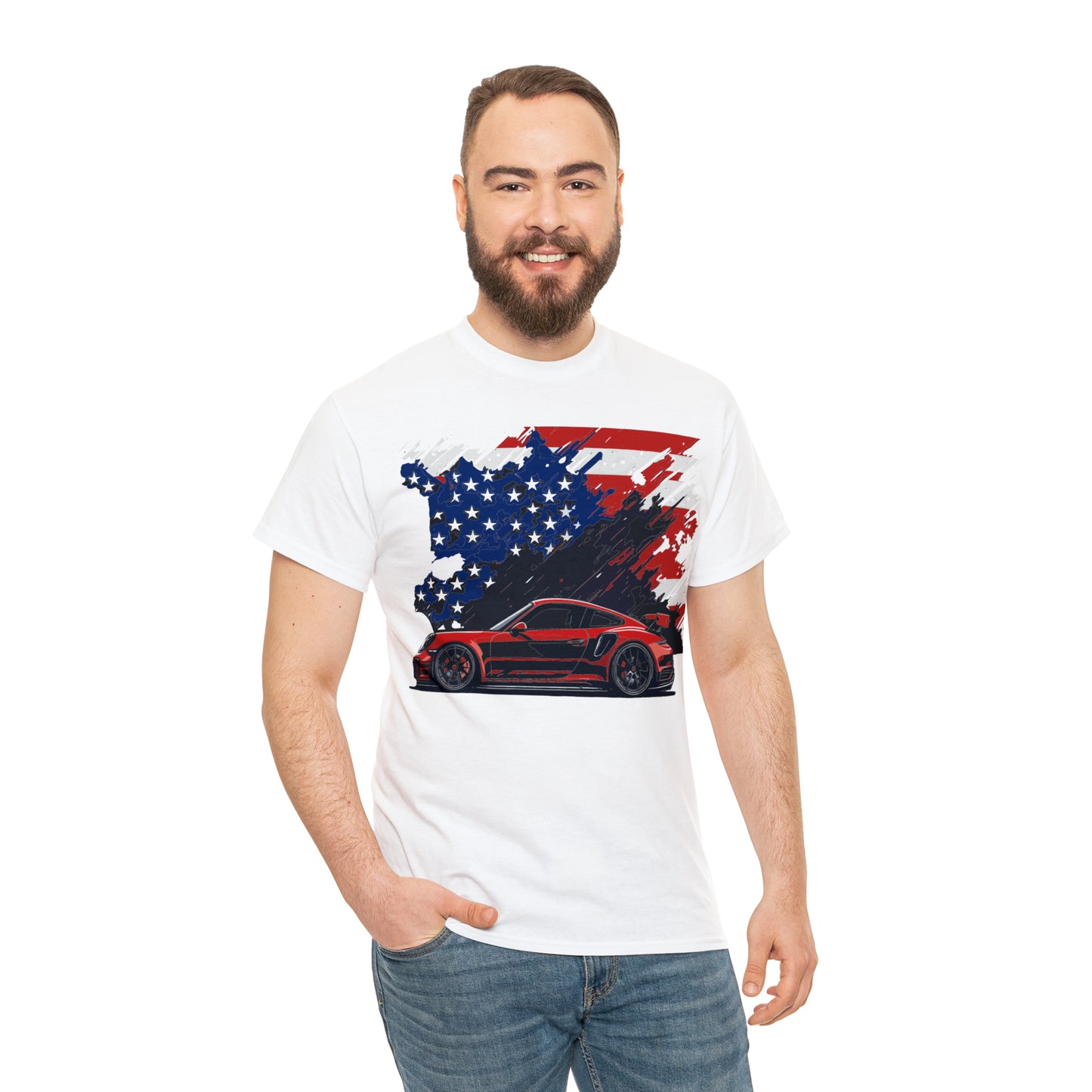 US FLAG RED Unisex Heavy Cotton Tee