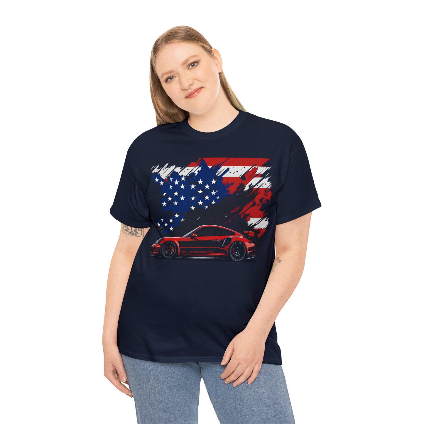 US FLAG RED Unisex Heavy Cotton Tee