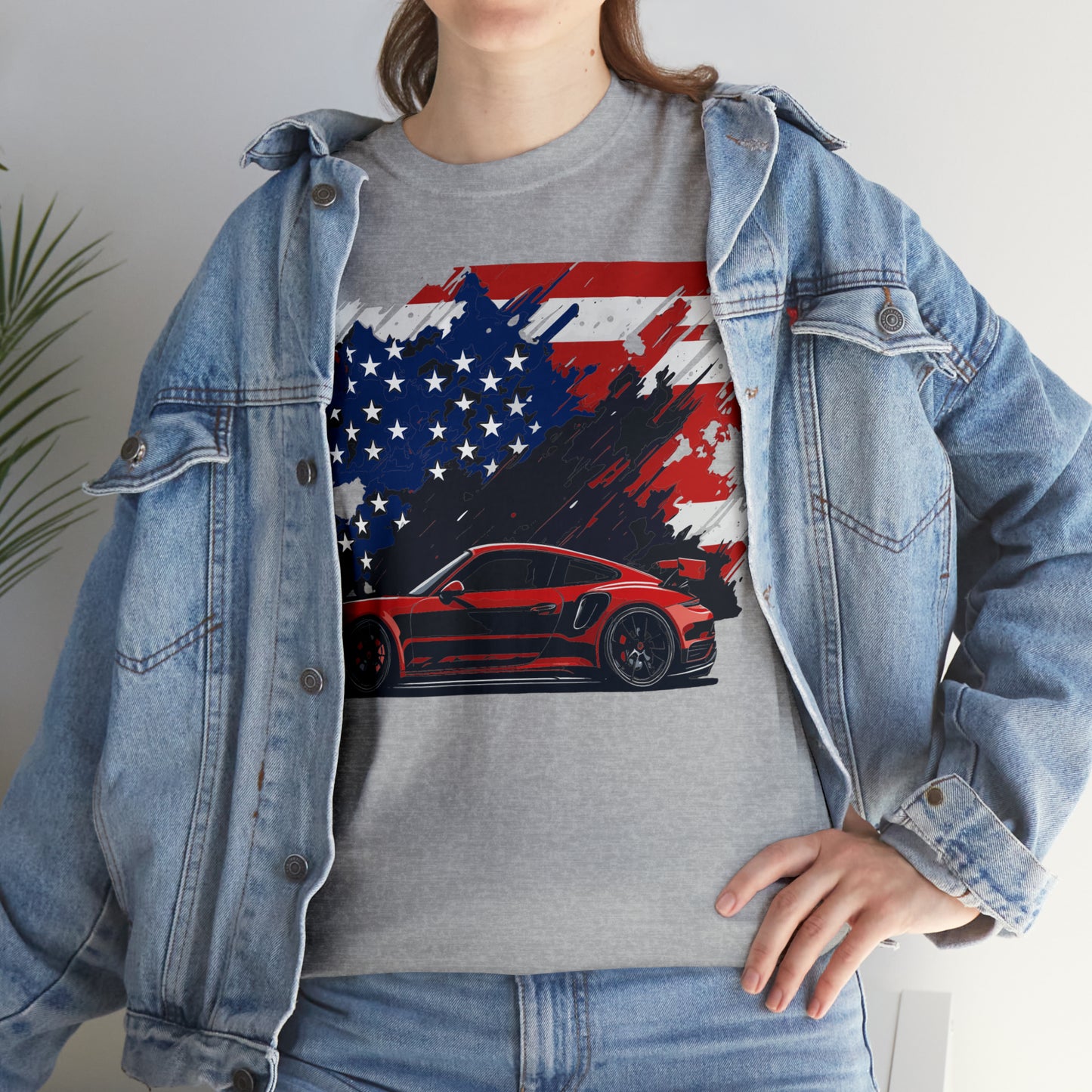 US FLAG RED Unisex Heavy Cotton Tee