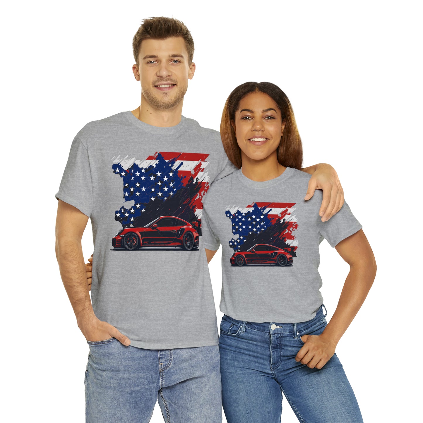 US FLAG RED Unisex Heavy Cotton Tee