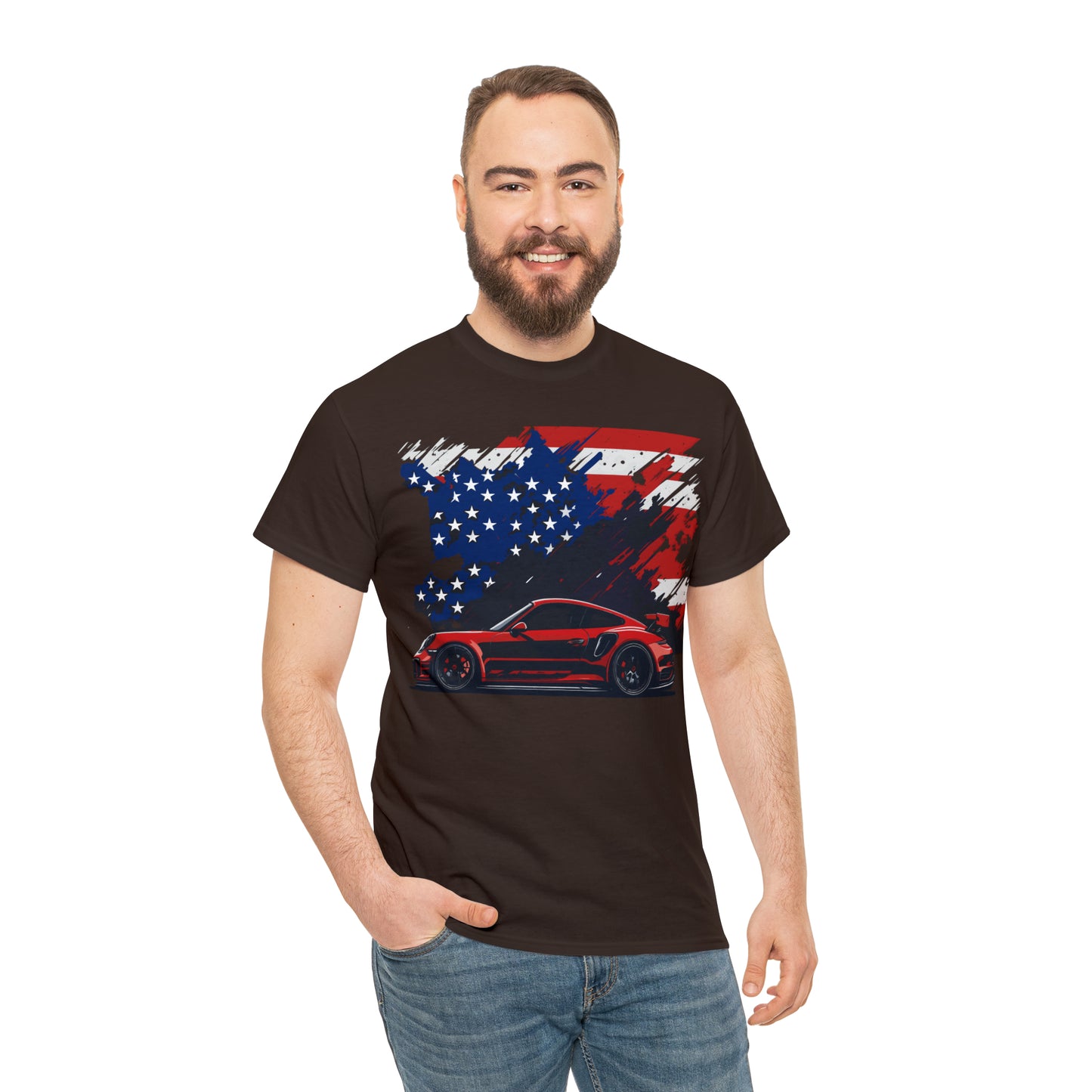 US FLAG RED Unisex Heavy Cotton Tee