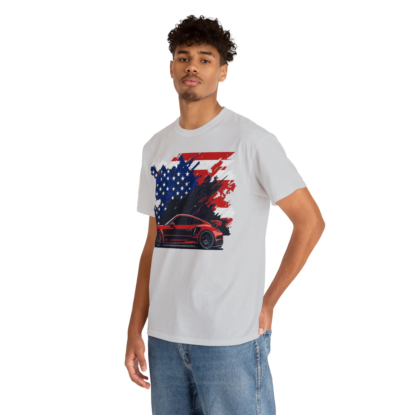 US FLAG RED Unisex Heavy Cotton Tee