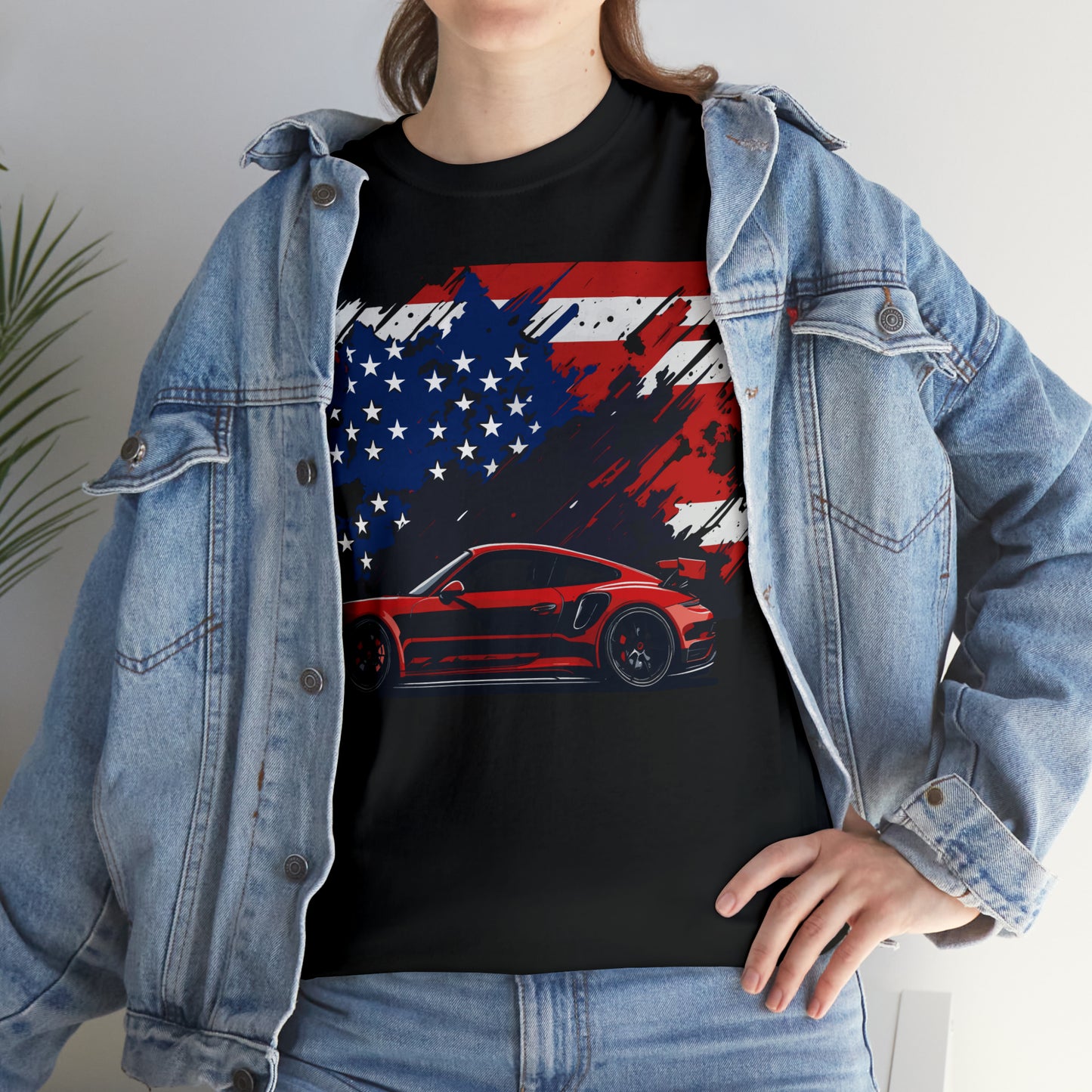 US FLAG RED Unisex Heavy Cotton Tee