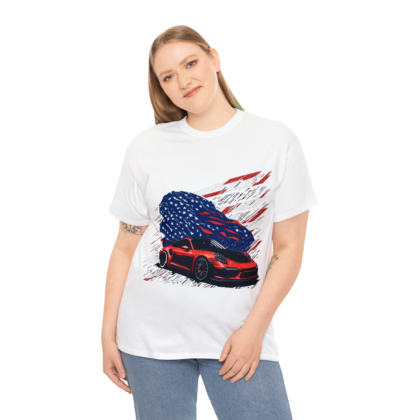 US FLAG Unisex Heavy Cotton Tee